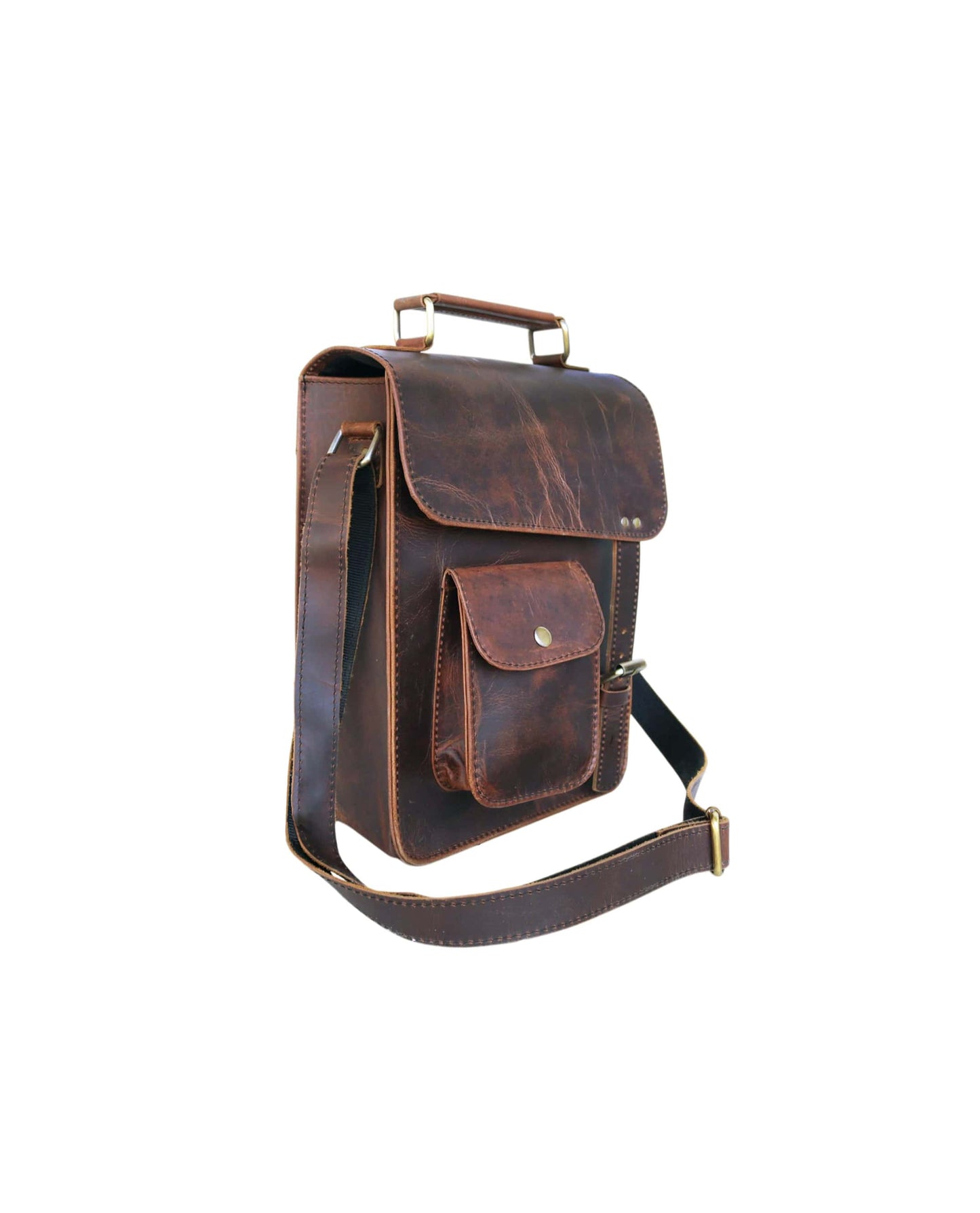 Crafted From Premium Buffalo Leather, This Vintage-style Crossbody Bag Blends Rugged Elegance With Everyday Function. Its Compact Vertical Profile, Top Handle, Adjustable Strap, And Utility Pocket Make It Perfect For Professionals And Travelers. Ideal For Carrying Tablets, Journals, And Essentials, This Handcrafted Satchel For Men And Women Offers Timeless Appeal. A Great Customized Birthday Gift Or Graduation Gift, It’s A Personalized, Stylish Companion Built For Long-lasting Use And Versatile Daily Carry.