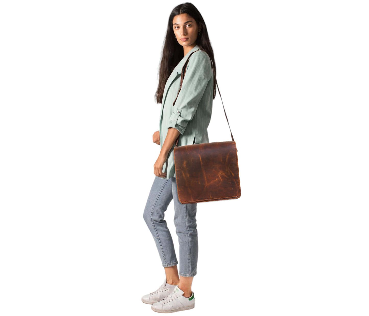 Effortlessly Chic And Practical, This Handcrafted Leather Messenger Bag Is Perfect For Women On The Go. Whether Styled Work, School, Or Travel, It Complements Any Outfit With Timeless Elegance. Featuring A Comfortable Shoulder Strap Spacious Interior, It’s Ideal Laptops Everyday Items. Versatile, Personalized Gift — Birthdays, Graduations, Special Occasions That Call Style Functionality In One.