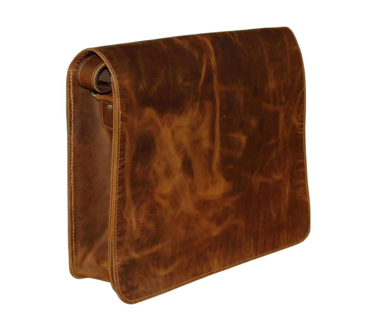 This Full-grain Leather Messenger Bag Features A Sleek, Structured Side Profile, Perfect For Professionals And Students Alike. Its Vintage Patina Adds Character, Making It An Excellent Personalized Or Customized Gift Men Women. Ideal Use As Graduation Gift, Birthday Anniversary Present, Easily Fits Laptops, Books, Documents — Blending Timeless Craftsmanship With Practical Everyday Style