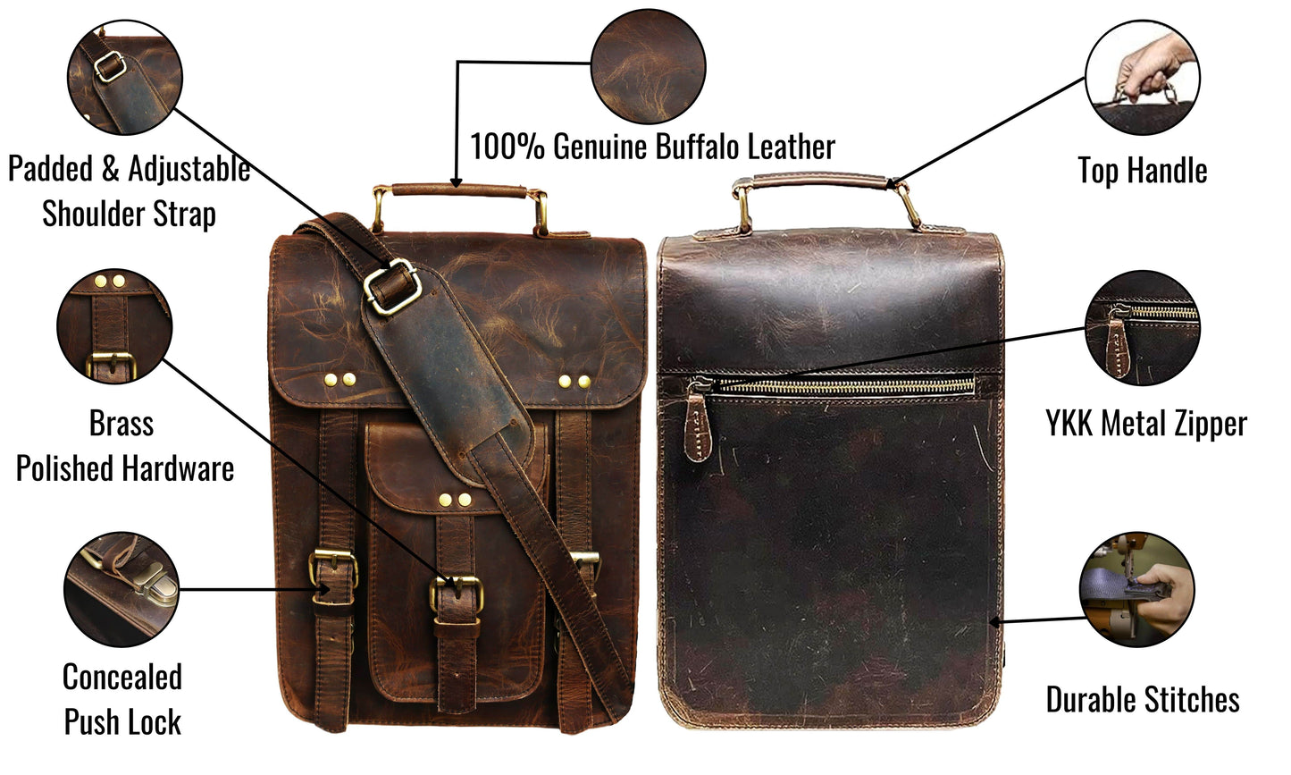 Cartera Indiana Jones - 13" Oscuro