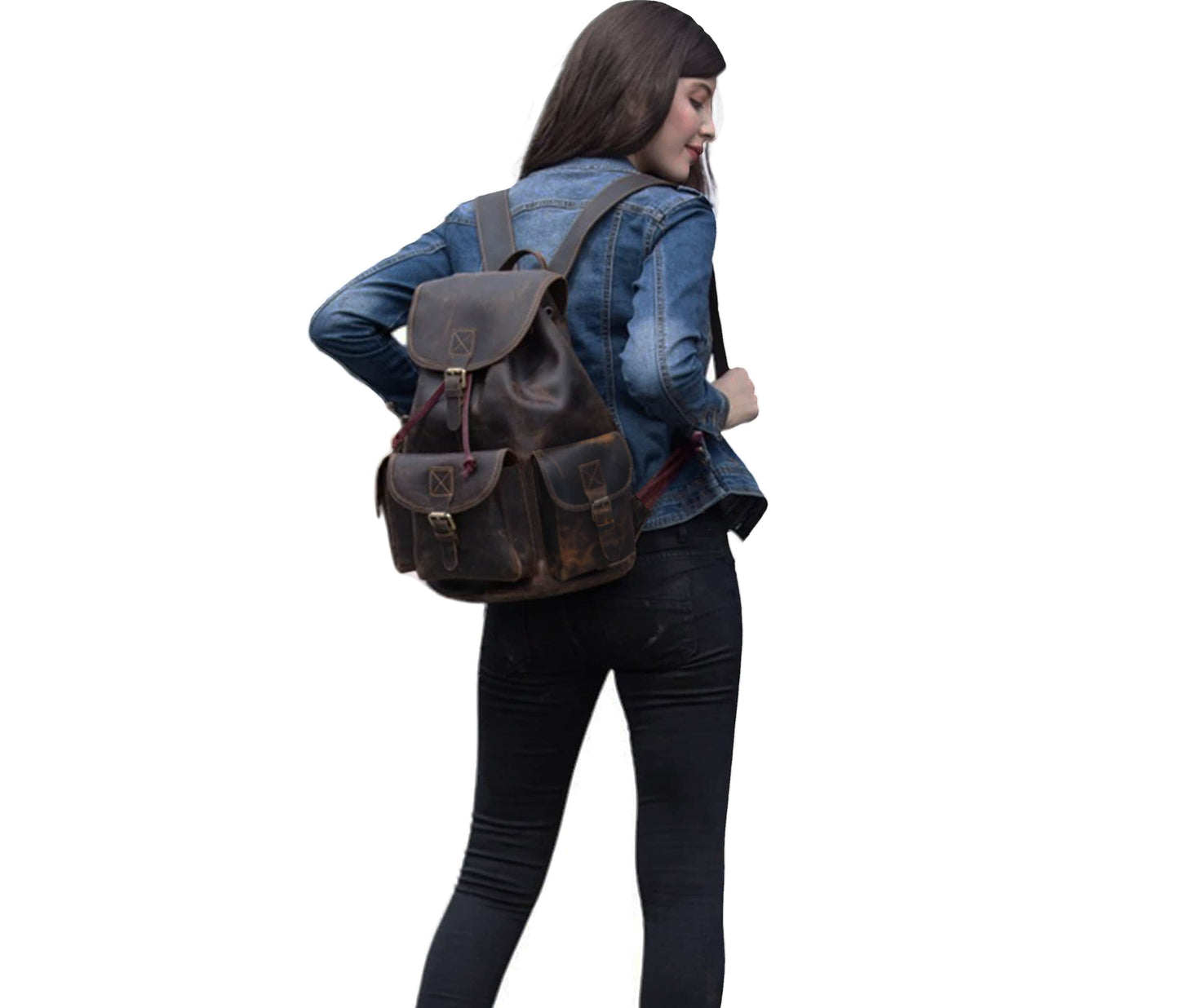 Elevate Your Everyday Office Look With This Vintage-inspired Leather Backpack, Expertly Handcrafted From Premium Buffalo For Lasting Durability And Timeless Style. Its Structured Silhouette Features A Spacious Main Compartment, Secure Magnetic Snap Pockets, Discreet Anti-theft Back Pocket—ideal Carrying 15" Laptop, Documents, Personal Essentials. Wide, Adjustable Shoulder Straps Soft Inner Lining Provide Superior Comfort, Making It Perfect Daily Commutes, Business Meetings, Or Work Travel.