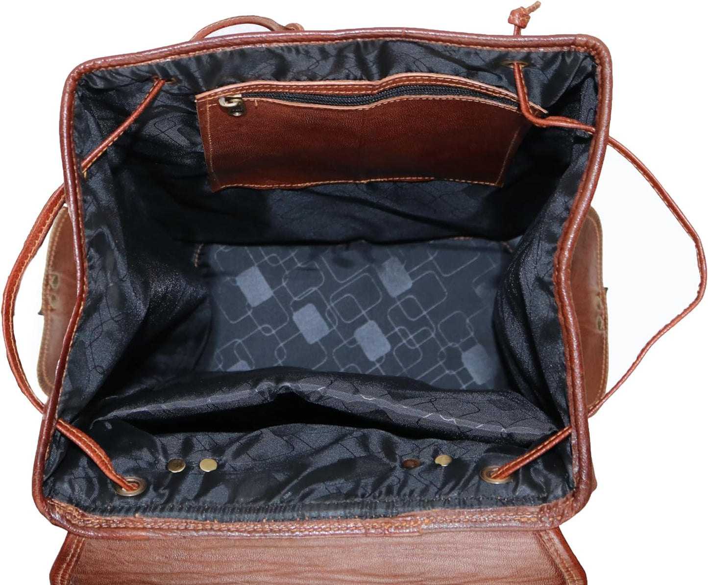 This Handcrafted Leather Backpack Features A Spacious, Well-organized Interior, Making It Perfect Personalized Or Customized Gift For Men And Women. The Large Main Compartment, Lined With Premium Printed Polyester, Fits Laptops, Books, Travel Essentials. An Inner Zippered Pocket Secures Valuables, While Open Slots Offer Easy Access To Phones Wallets. Ideal As Graduation Gift, Birthday Everyday Companion, Combines Stylish Design, Utility, Lasting Comfort Work, College, Travel.