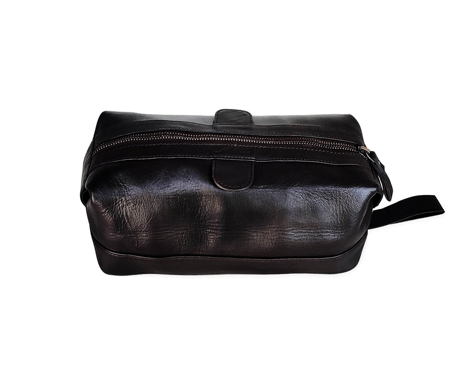 This Premium Black Leather Toiletry Bag Is A Personalized And Stylish Essential For Modern Travelers. Handcrafted Durability, It Features Spacious Compartment, Sturdy Zipper, Easy-carry Handle. Ideal As Customized Gift Men Women, Securely Holds Grooming Tools, Skincare, Cosmetics—perfect Vacations, Weekend Getaways, Or Business Trips. Timeless Dopp Kit That Makes Thoughtful Graduation Gift, Birthday Travel Organizer Those Who Value Elegance Function.