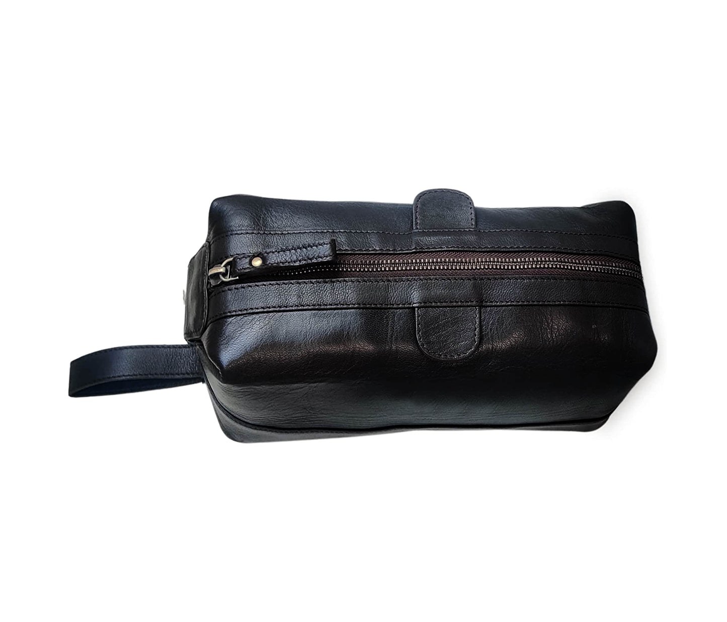 This Luxury Black Leather Toiletry Bag Is A Personalized Travel Essential, Expertly Handcrafted For Durability And Elegance. Featuring Spacious Interior, Secure Zipper, Sturdy Handle, It’s Ideal Storing Grooming Tools Skincare. Perfect Customized Gift Men Women, Unisex Dopp Kit Makes Thoughtful Birthday Gift, Graduation Or Holiday Present. Stylish Practical, It's The Best Organizer Usa Business Trips Weekend Getaways.
