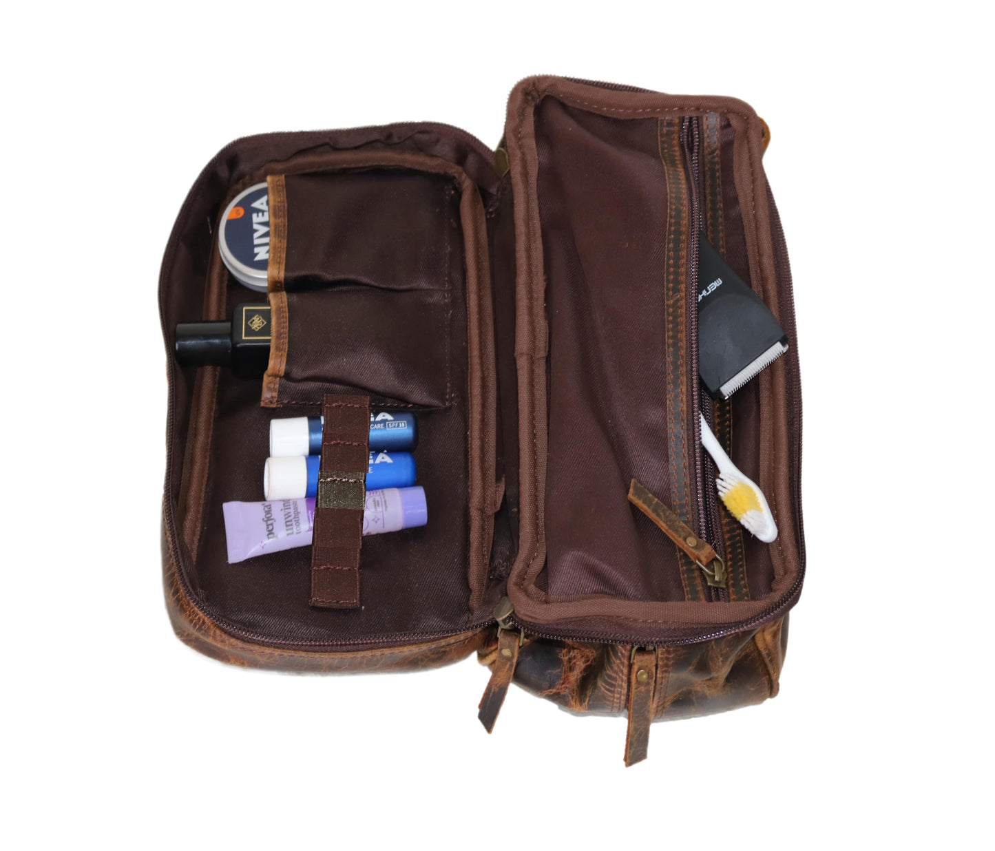This Handcrafted Leather Toiletry Bag Is Made From Premium Full-grain Leather, Ideal For Storing Shaving Gear, Vitamins, And Grooming Essentials. Designed Elegance Function, It’s Perfect Business Trips, Cruise Deals, Or Weekend Getaways. With Smart Compartments A Rugged, Timeless Look, Must-have Travel Organizer. Makes Thoughtful Personalized Birthday Gift, Graduation Customized Gift Men Women Who Value Style Practicality On The Go.