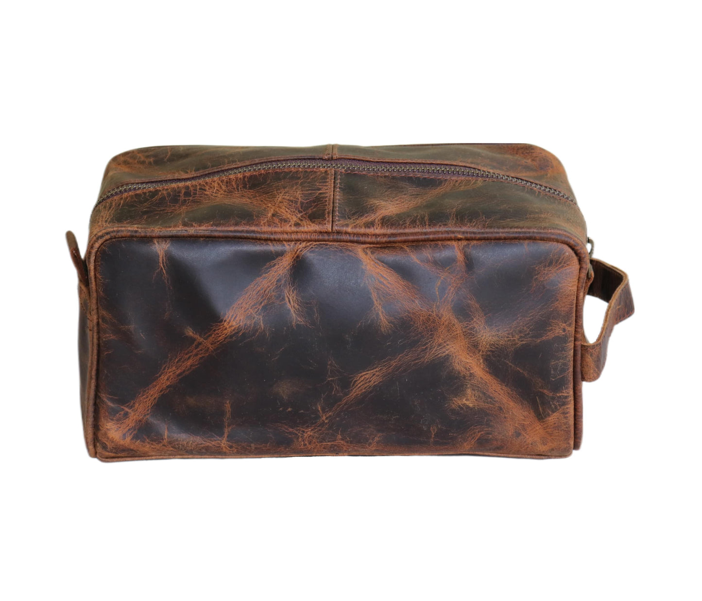 This Handcrafted Toiletry Bag In Premium Vintage Brown Is Made From Distressed Full-grain Leather, Showcasing Rich Tones And Rugged Textures. Its Timeless Charm And Natural Patina Make Each Piece Unique. Ideal For Travelers, It's Both Durable And Stylish. A Perfect Personalized Or Customized Gift For Men And Women, It Makes A Thoughtful Birthday Gift, Graduation Gift, Or Keepsake For Those Who Appreciate Classic Leather Craftsmanship.