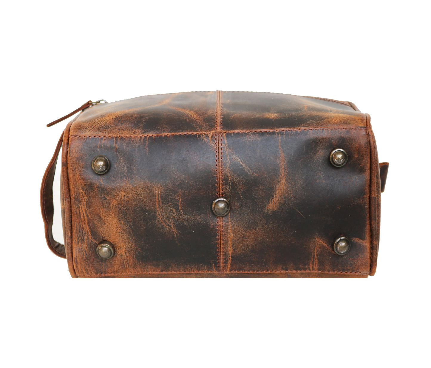 This Premium Leather Toiletry Bag Features A Structured Base With Reinforced Metal Feet To Protect From Dirt And Wear. Handcrafted In Vintage-style Distressed Leather, It Offers Rugged Yet Refined Look That Develops Unique Patina. Ideal For Travel Or Home Use, Durable Pouch Makes Thoughtful Personalized Birthday Gift, Graduation Customized Gift Men Women Seeking Timeless Style Functional Elegance Classic Dopp Kit.