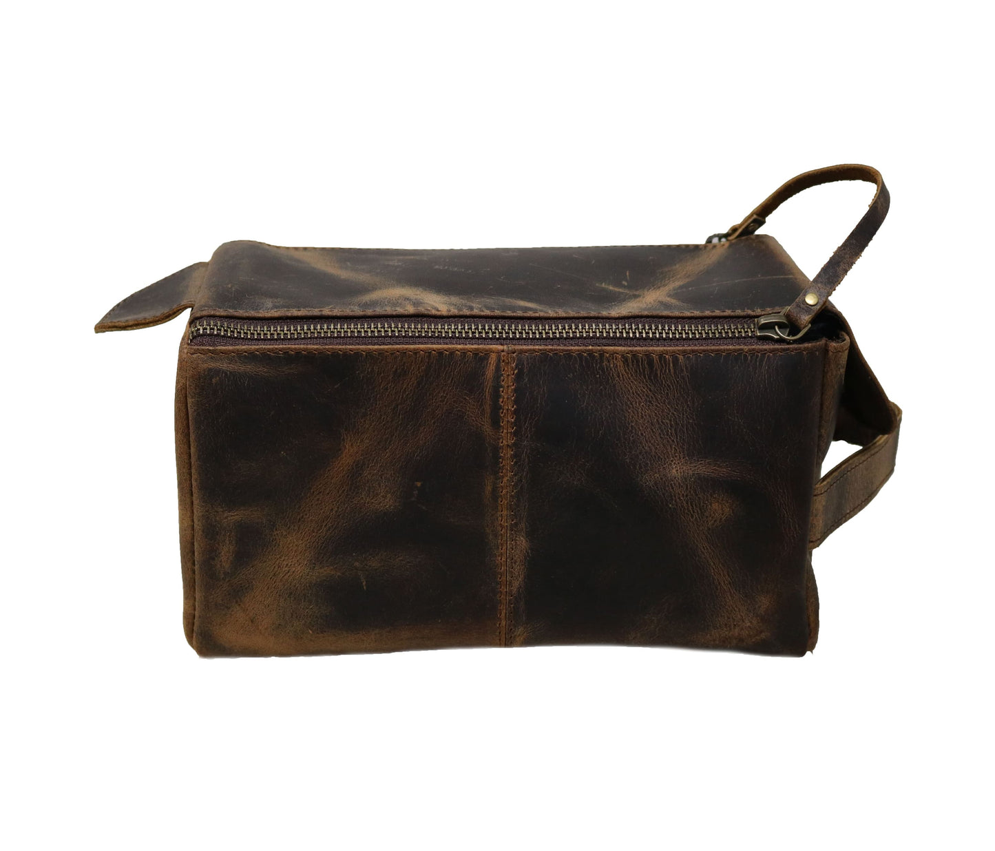 Crafted From Rugged Full-grain Leather, This Vintage Toiletry Case Features A Secure Zipper, Easy-grip Handle, And Roomy Interior For Grooming Tools, Skincare, Shaving Essentials. Perfect Business Trips Or Travel, Compact Wash Bag Blends Timeless Style With Functionality. Thoughtful Personalized Birthday Gift, Graduation Customized Gift Men Women—ideal Professionals Travelers Who Appreciate Classic Design Durable Craftsmanship.