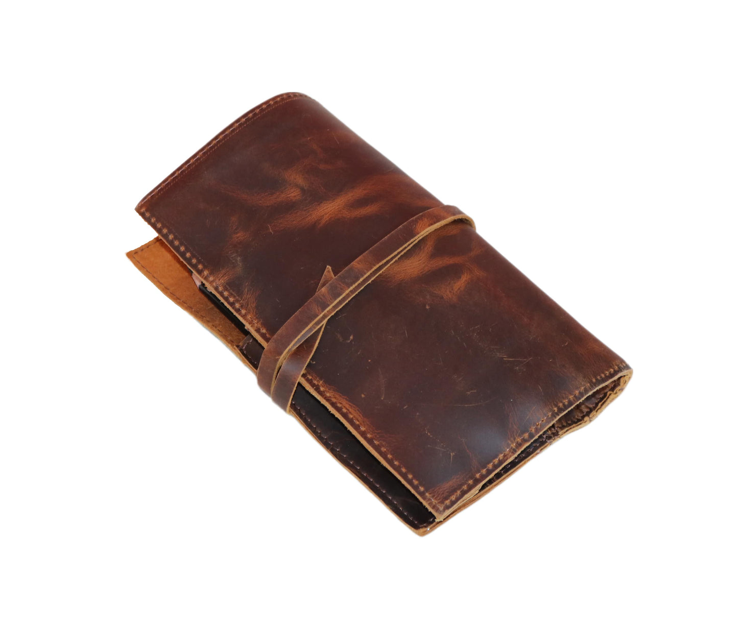 This Luxury Buffalo Leather Tool Roll Is Crafted From Premium Full-grain Hide For Lasting Durability And Vintage Charm. Featuring A Secure Wrap-around Strap, It Neatly Stores Art Supplies, Stationery, Or Tools. With Hand-stitched Edges Rustic Design, It’s Perfect Creatives, Travelers, Professionals. Thoughtful Personalized Birthday Gift, Graduation Customized Gift Men Women—ideal As Artist Organizer Pencil Wrap.