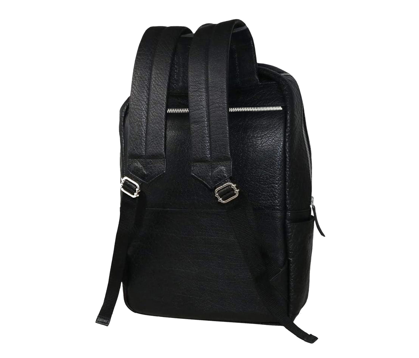 Command Your Workday With This Professional Black Leather Laptop Backpack—crafted From Full-grain Buffalo For Executive Appeal And Daily Comfort. Featuring An Ergonomic Back Panel Padded Straps, It Ensures A Tailored Fit Long Hours. Sleek, Minimalist Silhouette Makes Perfect Personalized Or Customized Gift Men Women—ideal As Graduation Gift, Birthday Sophisticated Office Essential Business Travel Commutes.