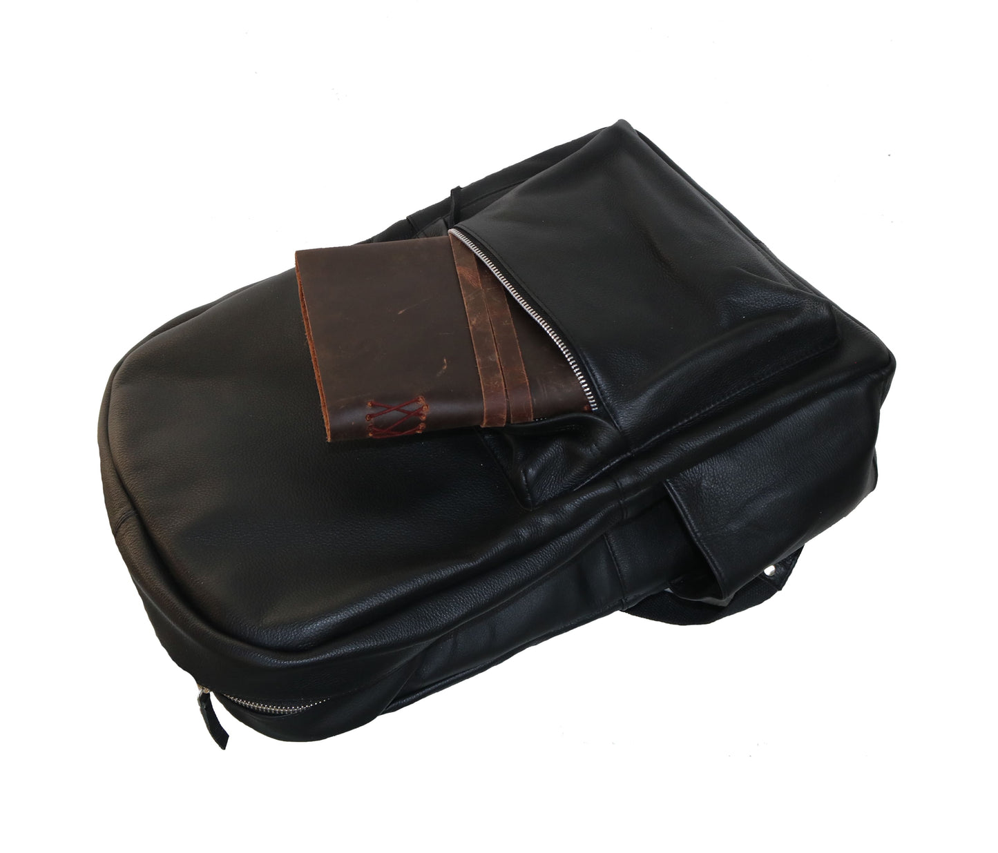 Designed For Those Who Value Both Style And Organization, This Black Leather Backpack Is A Perfect Personalized Or Customized Gift Men Women—ideal As Graduation Birthday Gift. Crafted From Premium Full-grain Leather, It Features Spacious Utility Pocket Easy Access To Your Phone, Wallet, Keys. The Durable Exterior, Padded Straps, Structured Design Ensure Comfort Longevity—perfect Professionals, Students, Travelers