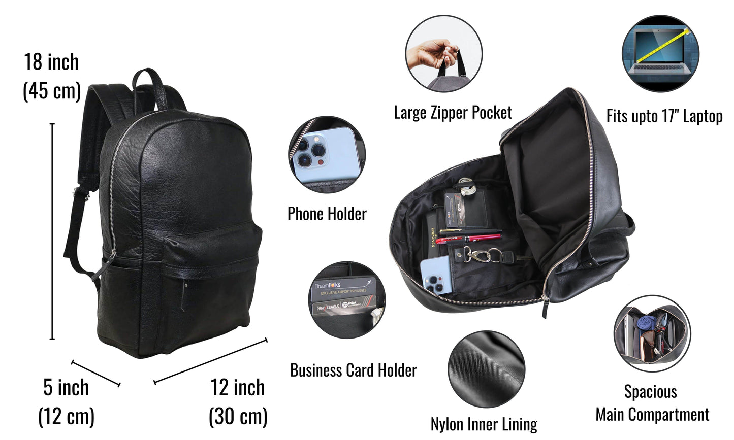 This Handcrafted Leather Backpack Features A Spacious Front Utility Pocket For Pens, Notebooks, And Chargers, Plus An Anti-theft Back Confidential Items. With Durable Ykk Zippers, Padded Straps, Structured Silhouette, It Offers Comfort Style. Perfect Personalized Or Customized Gift Men Women—ideal As Graduation Gift, Birthday Professional Companion From Boardroom To Airport.
