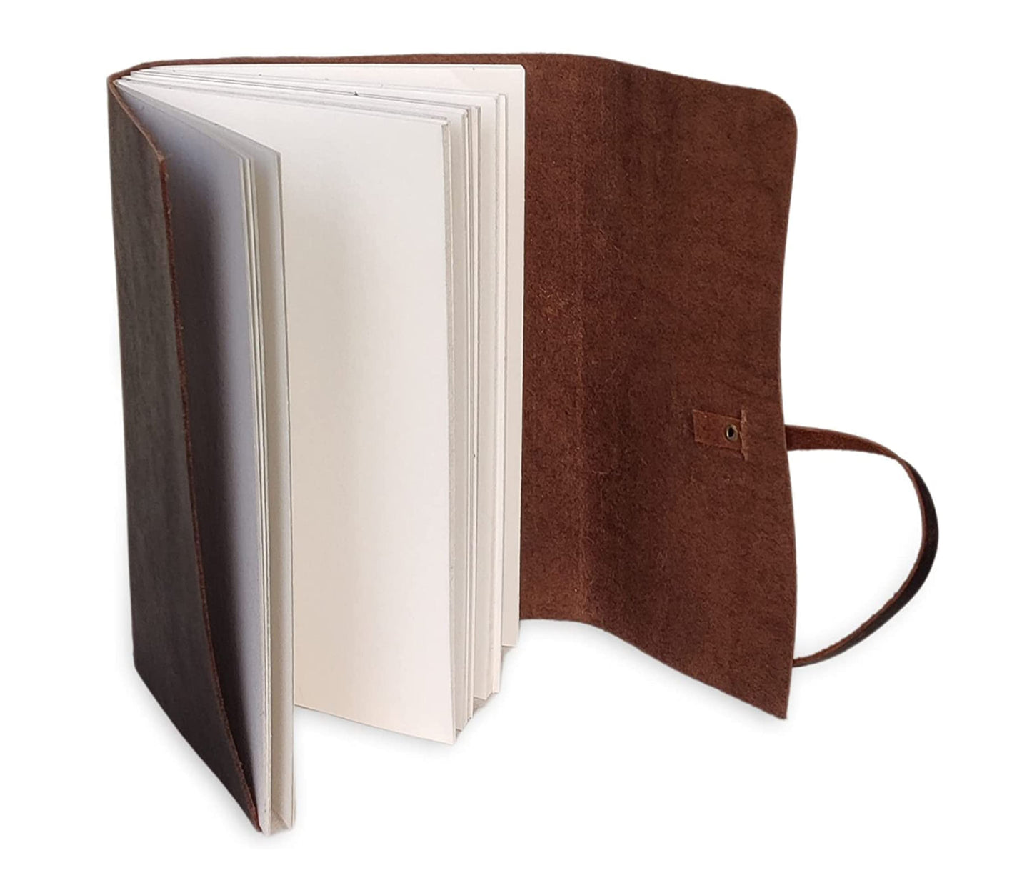 Crafted From Genuine Distressed Full-grain Leather, This Handmade Journal Exudes Rugged Elegance With A Classic Wrap-around Strap For Secure Closure. The Rich Dark Brown Finish With Natural Marbling Enhances Its Timeless, Rustic Appeal. Featuring A Durable Coptic-stitched Spine, It Lays Completely Flat For A Seamless Writing Experience. Inside, Unlined, Acid-free Pages Are Perfect For Writing, Sketching, Or Bullet Journaling. A Stylish, Functional, Personalized And Customized Gift For Travelers, Students