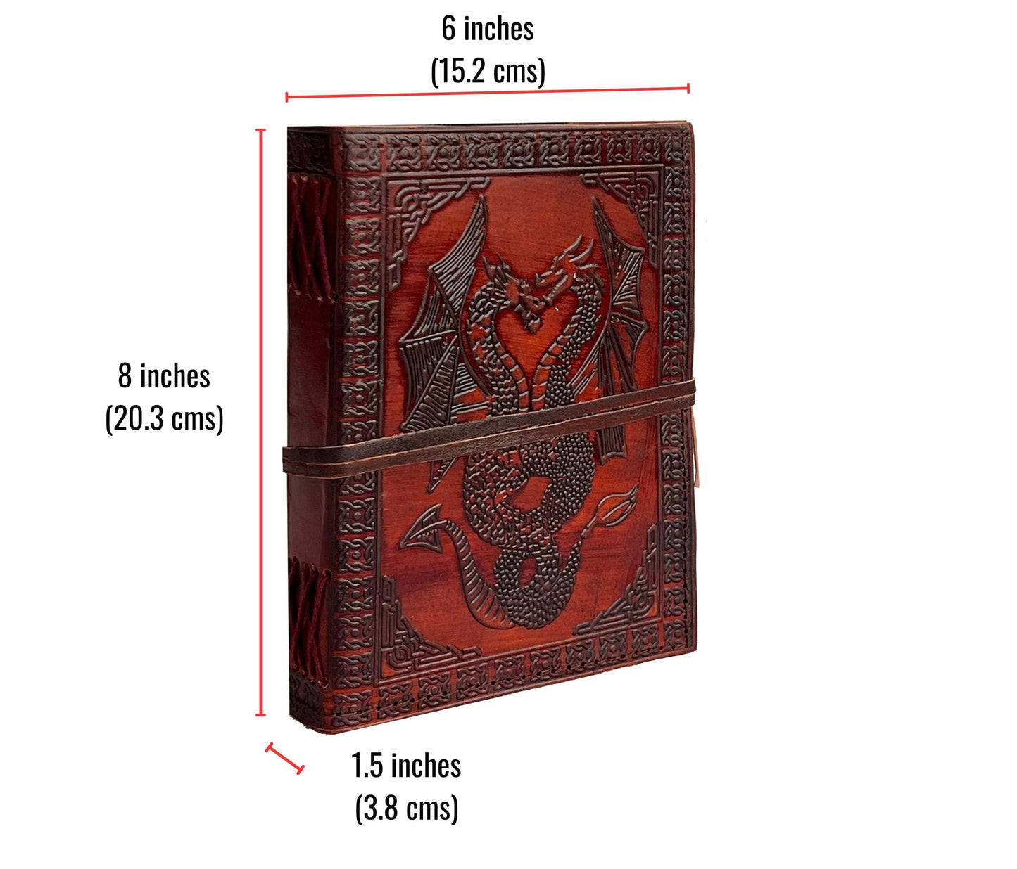 This Brown Leather Notebook Features A Detailed Embossed Dragon Design, Handcrafted For Rustic Yet Magical Appeal. Made From Genuine Leather, It Includes Unlined Pages And Measures Approximately 7 X 5 Inches—ideal Journaling, Sketching, Or Personal Notes. Perfect Personalized Customized Gift Men Women, Dragon-themed Makes Thoughtful Birthday Gift, Graduation Daily Writing Companion Fantasy Lovers, Students, Creatives.
