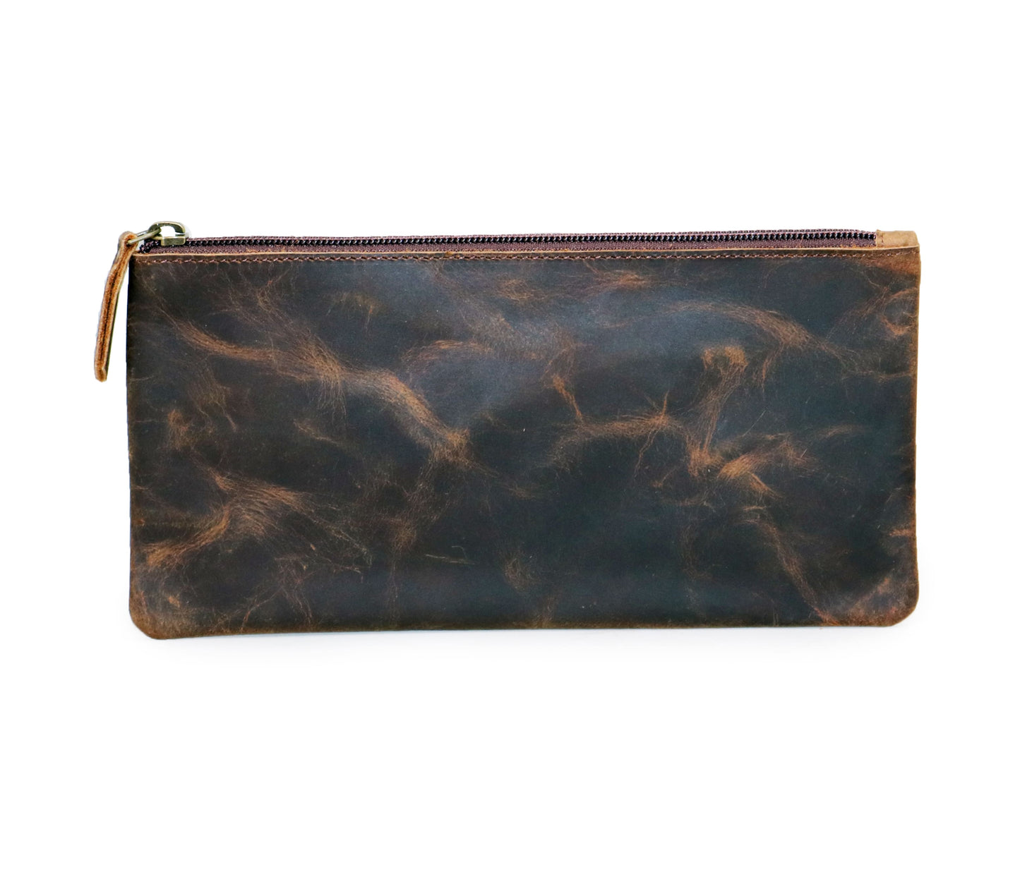 This Handcrafted Vintage Leather Zip Case Is Made From Authentic Distressed Hide, Offering A Unique Rustic Charm. Slim And Lightweight With High-quality Ykk Zipper, It’s Perfect For Storing Art Supplies, Cables, Or Grooming Tools. Designed To Slip Easily Into Backpack Briefcase, Both Practical Stylish. Thoughtful Personalized Birthday Gift, Graduation Customized Gift Men Women Who Appreciate Everyday Utility Timeless Appeal.