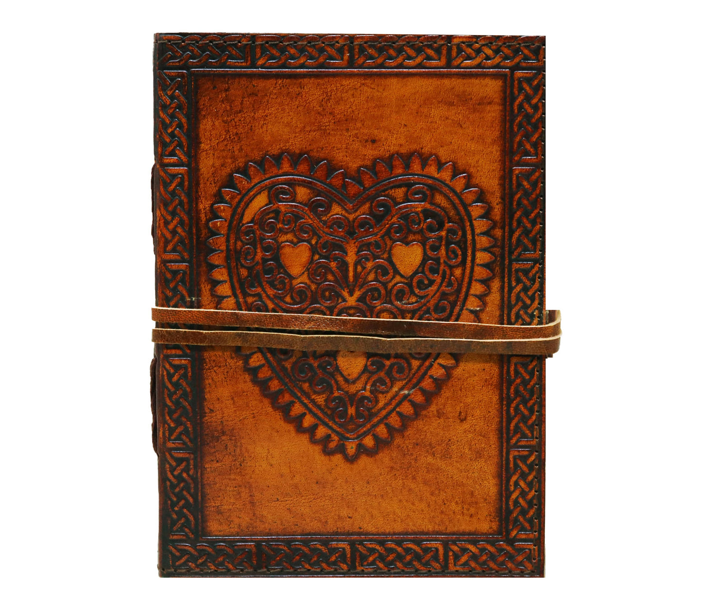 Let Your Thoughts Flow In This Hand-embossed Leather Journal, Featuring A Bold Heart Centerpiece Framed By Delicate Scrollwork. Crafted From Genuine Full-grain With Warm, Rustic Finish, It Blends Timeless Romance Minimalist Elegance. Secured Soft Wrap Closure, It’s Perfect For Love Letters, Poetry, Or Daily Journaling. Heartfelt, Personalized Gift Anniversaries, Birthdays, Valentine’s Day—customized To Become Cherished Keepsake Someone Special.