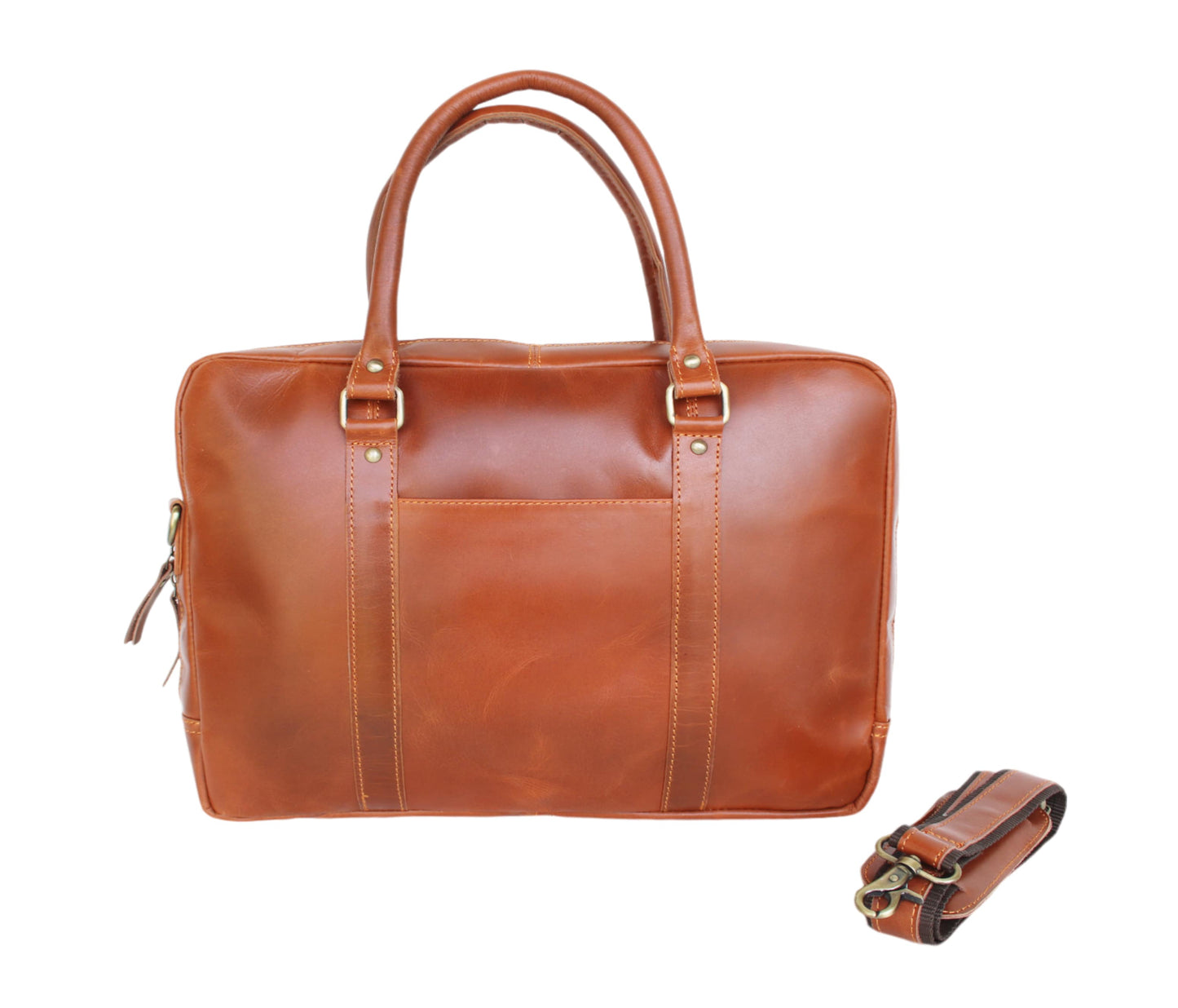 Simplicity Meets Sophistication In This Premium Leather Office Bag. The Smooth Rear Panel Features A Subtle Slip Pocket For Quick-access Items Like Documents Or Phone, While Detachable Shoulder Strap Provides Hands-free Versatility. Crafted From Full-grain And Finished With Detailed Stitching, It Balances Elegance Everyday Practicality. Perfect Business Professionals Frequent Travelers, Fits Seamlessly Into Both Boardrooms Airport Lounges.