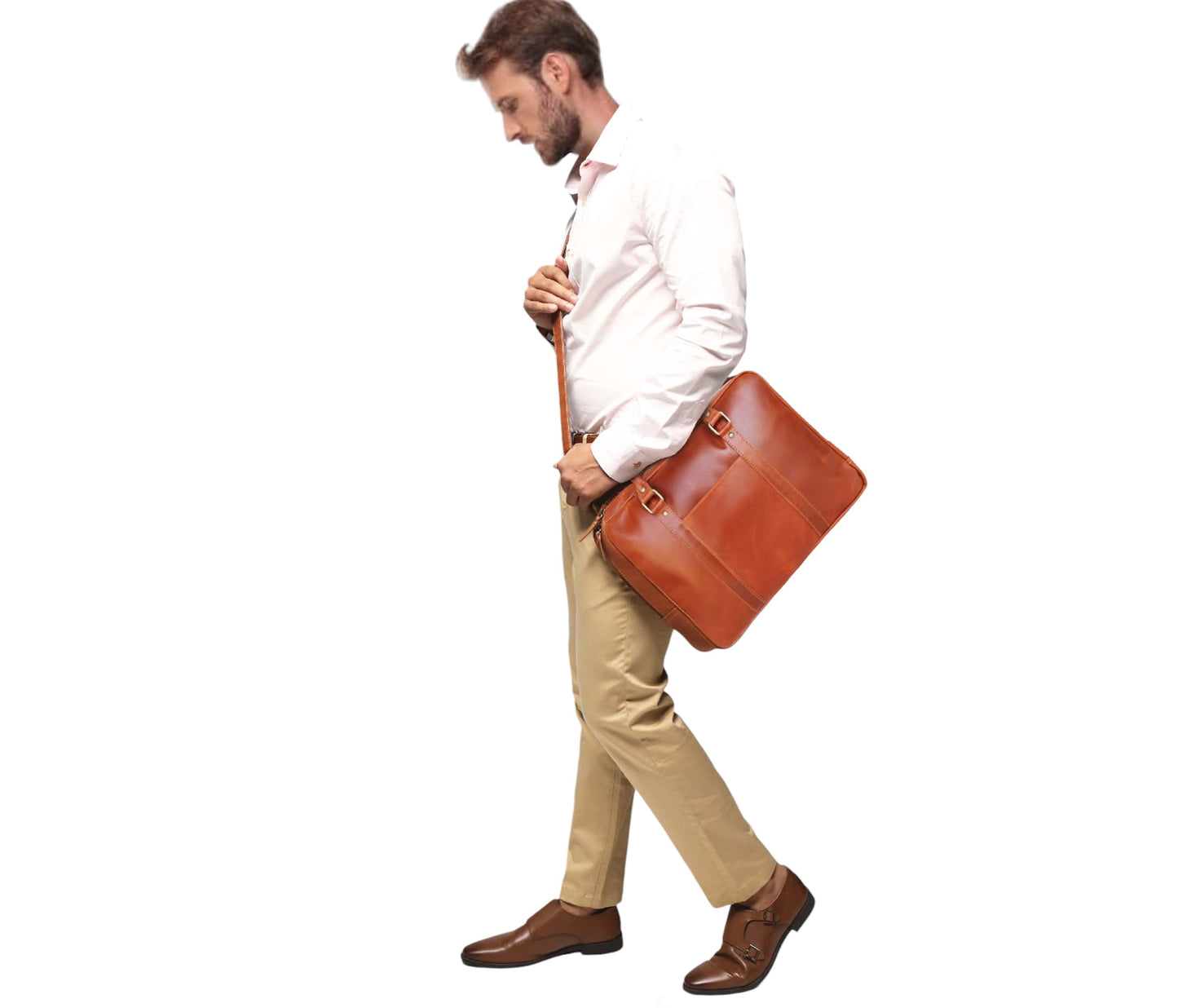 Designed To Complement Both Formal And Smart-casual Attire, This Personalized Leather Office Bag Is A Perfect Gift For Men—ideal Birthdays, Graduations, Or Professional Milestones. It Features Spacious Interior With Padded Laptop Compartment Multiple Organizers Store Essentials. The Adjustable Strap Offers All-day Comfort, While Rich Tan Finish Adds Timeless Charm. Customized Blend Of Function, Durability, Classic Style—built Work, Meetings, Travel.