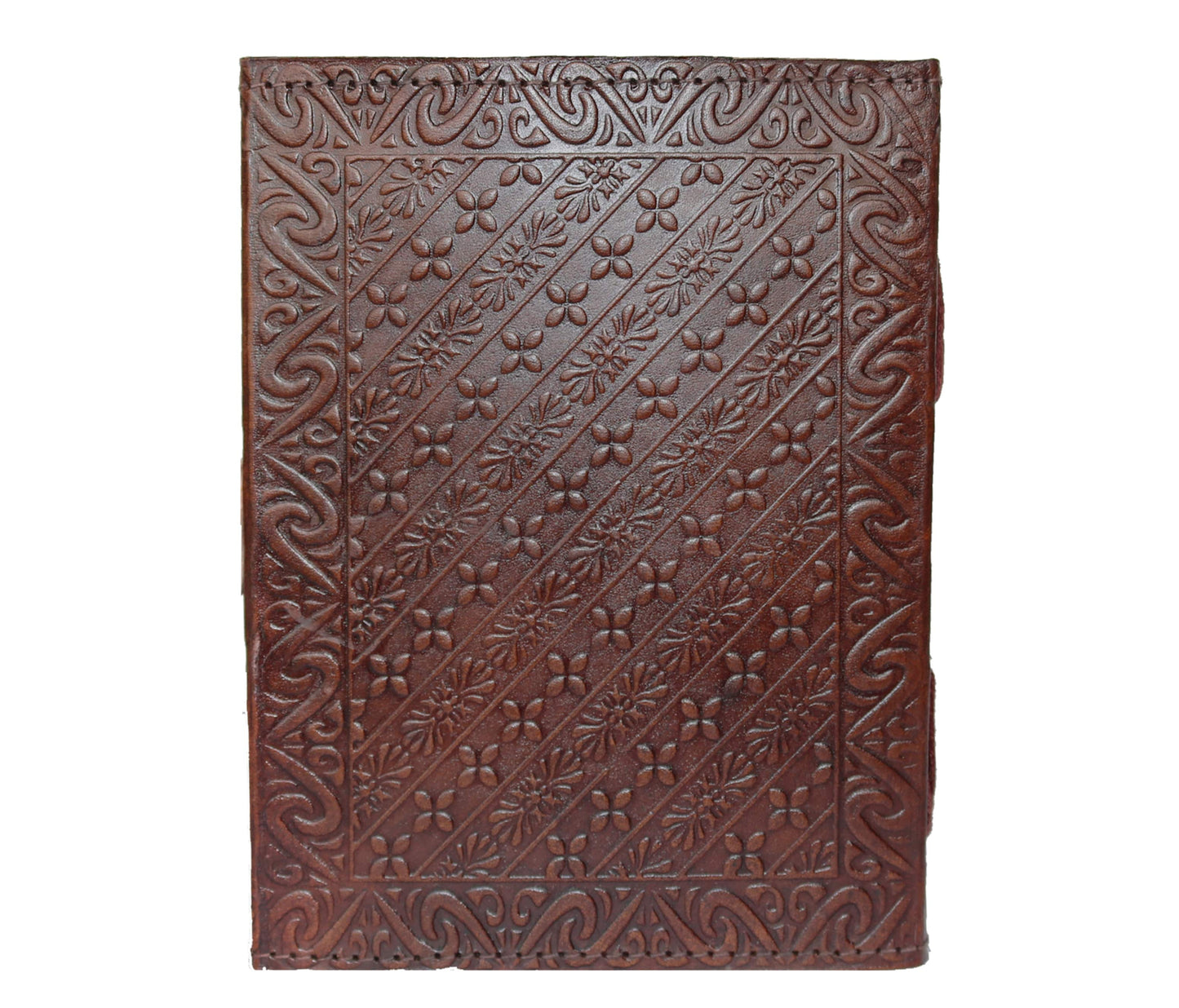 Crafted With Timeless Elegance, This Personalized Handcrafted Leather Journal Features An Intricately Embossed Floral Pattern That Exudes Vintage Charm. The Rich Brown Genuine Cover Offers Durability And Luxury, While Thick, Acid-free Pages Provide Perfect Canvas For Writing, Sketching, Or Journaling. Compact Travel-friendly, It's Ideal Daily Use. A Thoughtful, Customized Birthday Graduation Gift Men Women—perfect Capturing Thoughts, Dreams, Creativity Every Page Turned.