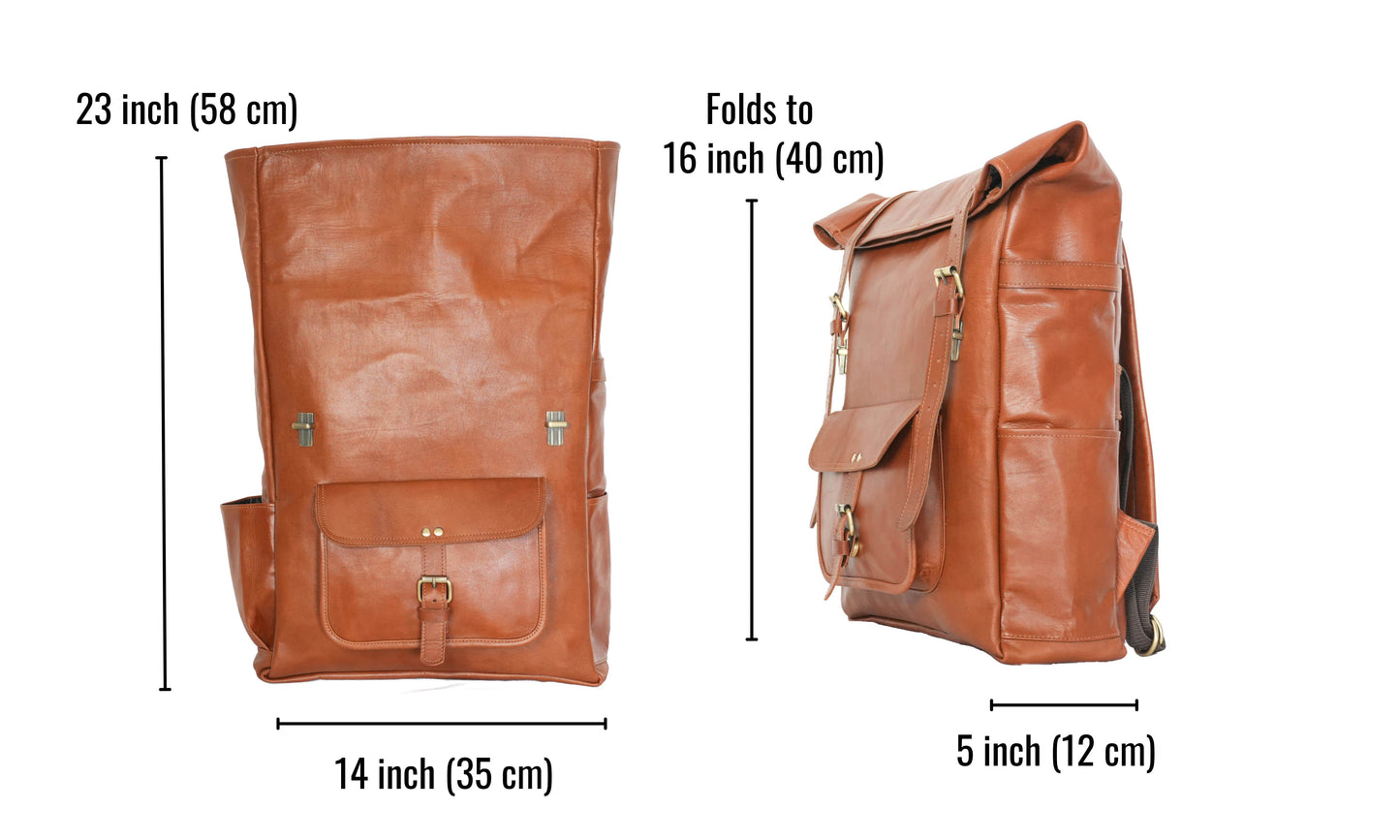 This Genuine Leather Backpack, Crafted In A Rich Tan-brown Shade With Smooth, Premium Texture, Blends Timeless Style Functionality. Designed For Both Men And Women, It’s Perfect Work, College, Travel, Or Daily Use. Concealed Push-locks, An Anti-theft Back Pocket, Brass-polished Hardware, It's As Secure It Is Stylish. Spacious Comfortable, Makes Thoughtful Personalized Customized Birthday Graduation Gift—ideal Those Who Value Elegance Practicality.