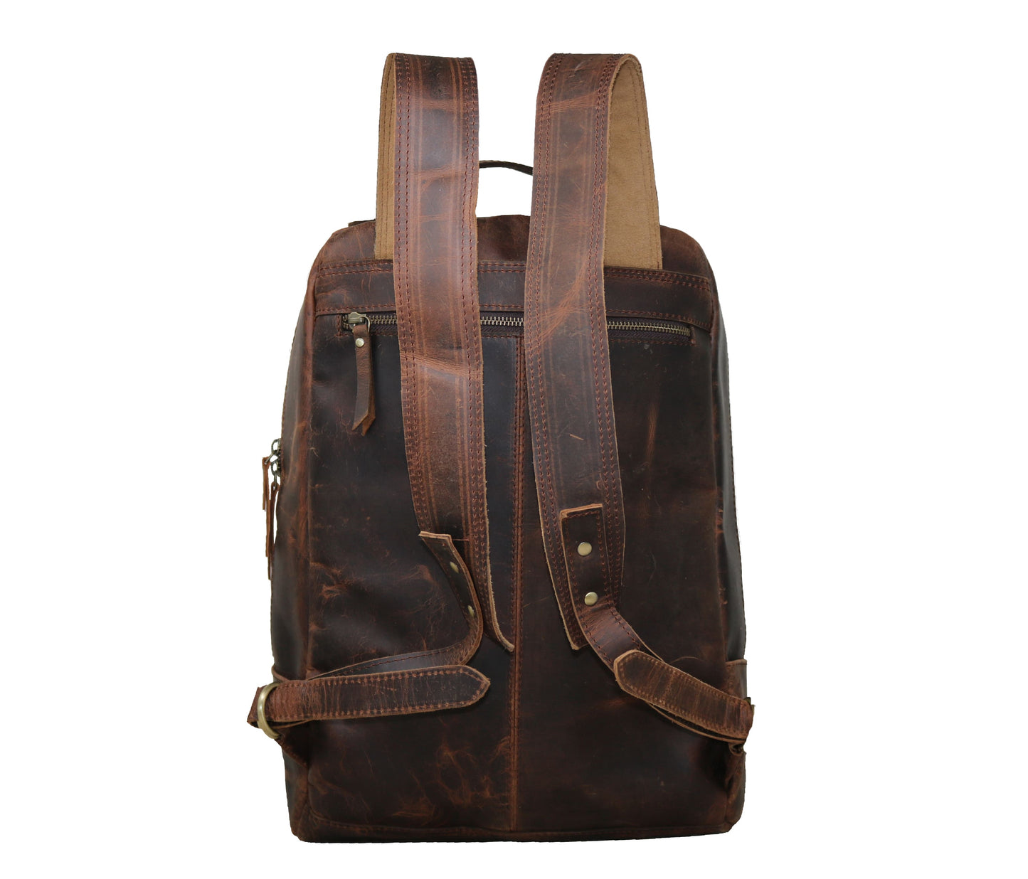This Premium Leather Backpack, Crafted From Rich Dark Brown Genuine Leather, Is A Perfect Personalized Or Customized Gift For Men And Women. With Sturdy, Structured Base Padded Straps, It Offers All-day Comfort Long-lasting Use. Its Spacious Design Fits Laptops, Books, Daily Essentials, Making Ideal Work, Travel, Casual Outings. Timeless Graduation Gift, Birthday Stylish Everyday Companion Those Who Value Elegance Functionality.