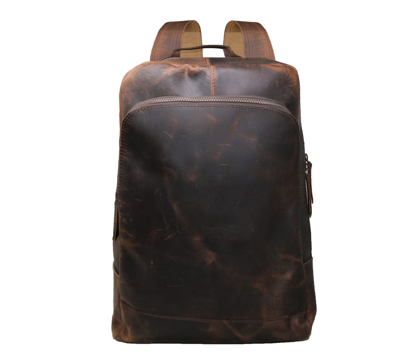 This Genuine Leather Backpack Features A Rich, Rugged Dark Brown Finish That Blends Timeless Style With Durability. A Perfect Personalized Or Customized Gift For Men And Women, It Suits Work, Travel, Or Daily Use. The Spacious Main Compartment Fits A Laptop, Books, And Essentials, Secured By A Sturdy Zipper. Padded Straps Ensure Comfort, While The Vintage-inspired Look Makes It A Thoughtful Graduation Gift, Birthday Gift, Or Everyday Companion That Only Improves With Age.