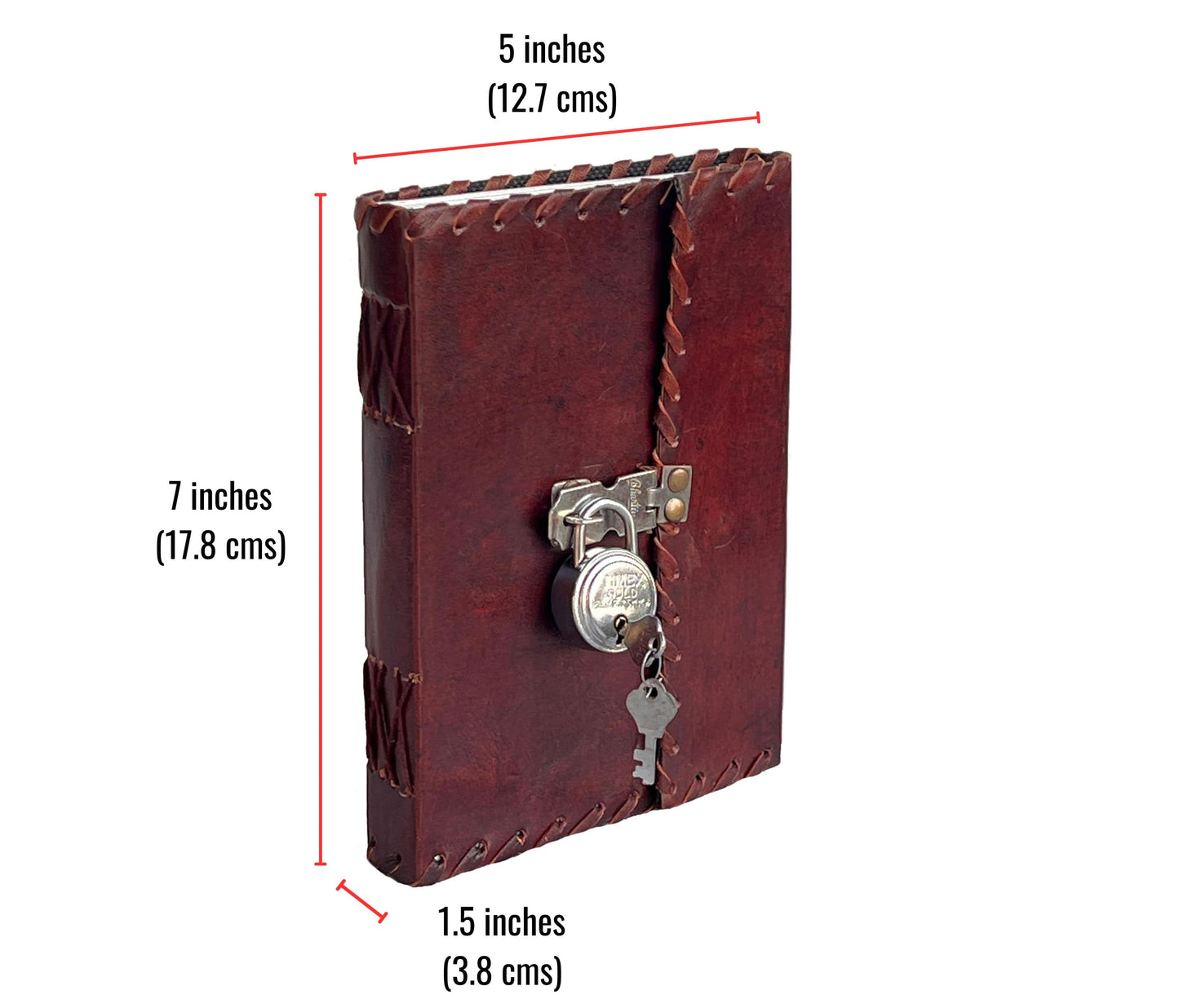 This Personalized Handmade Leather Journal With Lock Is Perfect For Writers, Travelers, And Anyone Who Values Privacy. Crafted From Genuine Brown Leather, It Features A Lockable Clasp Key, Combining Style Security. The Rustic Stitched Detailing Adds Vintage Charm, Making An Ideal Customized Both Men Women. Compact Travel Yet Rich In Quality, Its Thick, Acid-free Pages Offer Smooth Writing Experience. Birthday Gift, Graduation Or Secret Diary Everyday Use.