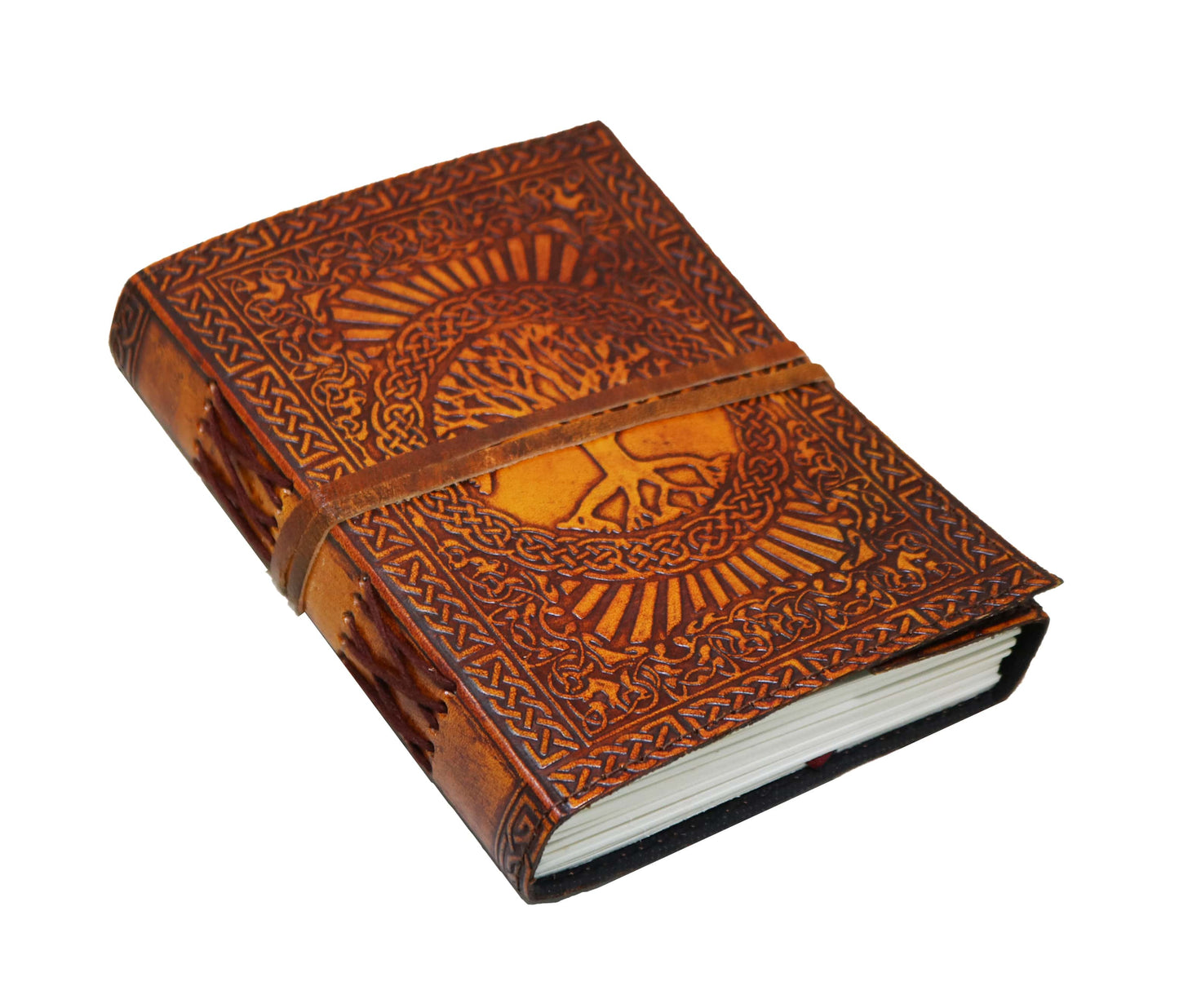 This Customized Leather Journal Showcases A Stunning Hand-embossed Tree Of Life Design, Symbolizing Growth And Inspiration. Crafted With Rustic Wrap-around Strap Filled Thick, Acid-free Pages, It’s Ideal For Journaling, Sketching, Or Note-taking. Perfect Personalized Gift Men Women—suitable Birthdays, Graduations, Anniversaries—this Timeless Piece Combines Vintage Charm Lasting Functionality, Making It Meaningful Keepsake Creatives Thinkers
