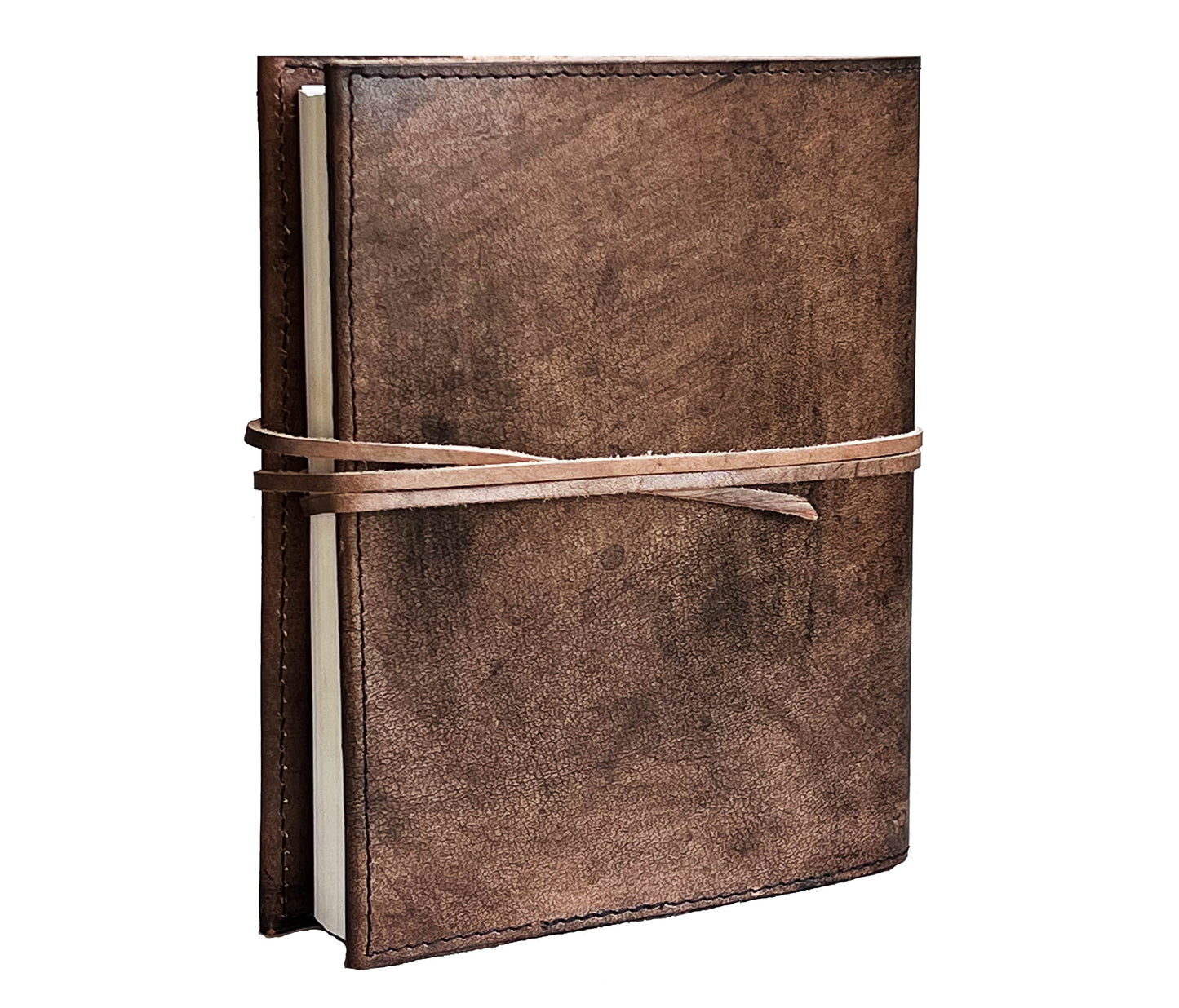 This Handcrafted Leather Journal Features A Smooth, Full-grain Cover With Rich Brown Tone And Minimalist Design, Celebrating Timeless Craftsmanship. Its Sturdy Wrap-string Closure Secures Your Thoughts Notes Rustic Charm. Free Of Embellishments, It’s Perfect For Those Who Value Understated Sophistication. Ideal As Personalized, Customized Gift Men Women—whether Birthday, Graduation, Or Special Occasion—it Blends Elegance, Durability, Purpose In One Classic Journal.