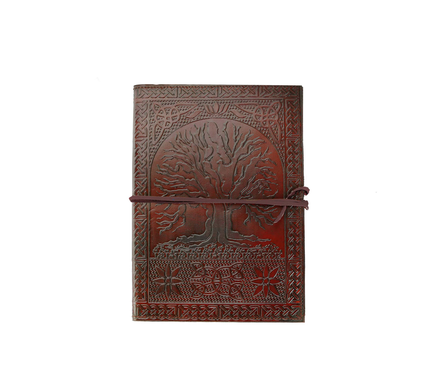 This Personalized Leather Journal, Embossed With The Timeless Tree Of Life Symbol, Is A Great Way To Celebrate Your Thoughts. It Ideal Size For Daily Journaling, Travel Notes, Or Spiritual Reflections, s. Entries Are Kept Safe Traditional Wrap Closure, And Intricate Hand-tooling Adds Touch Vintage Charm. Acid-free Pages Journal Thoughtful Present Both Men Women perfect Graduations Birthdays.
