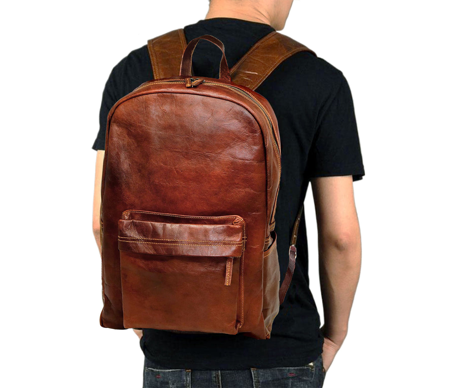Elevate Your Workday With This Handcrafted Premium Buffalo Leather Backpack—perfect As A Personalized Or Customized Gift For Men And Women. Designed For Executives, Commuters, And Creatives, It Fits A 17-inch Laptop With Ease. Featuring A Spacious Main Compartment, Phone And Card Organizers, Cable Holders, And Bottle Slot, It Blends Elegance With Everyday Function. An Ideal Graduation Gift, Birthday Gift, Or Professional Upgrade For Anyone Who Values Timeless Style And Practical Design.