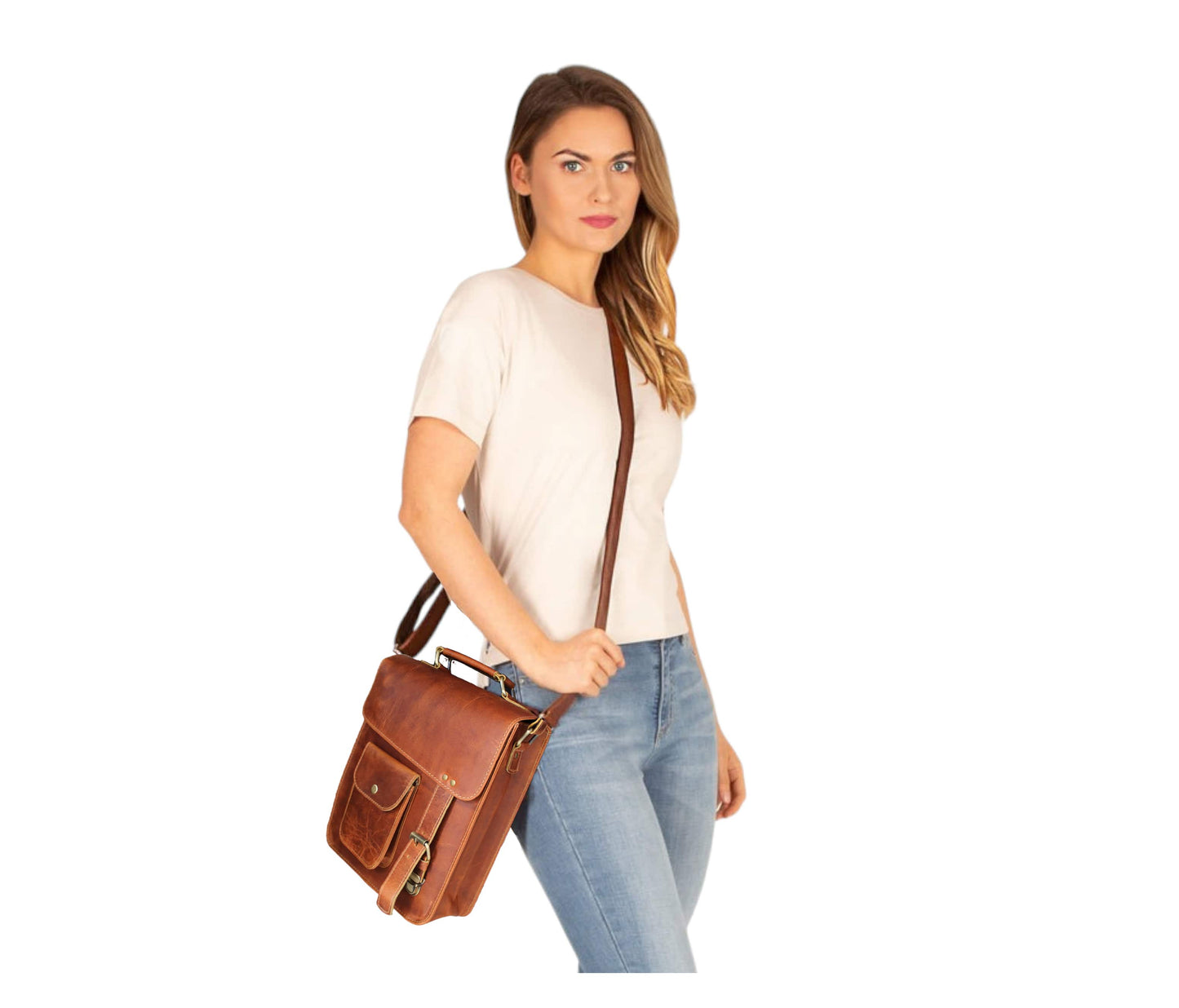 This Personalized Leather Crossbody Bag Makes A Thoughtful Gift For Men And Women Alike—perfect As Graduation Gift, Birthday Present, Or Customized Everyday Essential. Handcrafted From 100% Genuine Buffalo Leather, It Features Secure Flap Closure, Adjustable Strap, Compact Yet Spacious Interior Tablets, Journals, More. Its Rustic Brown Finish Timeless Design Blend Fashion With Function, Making Ideal Commuting, Travel, Casual Outings.