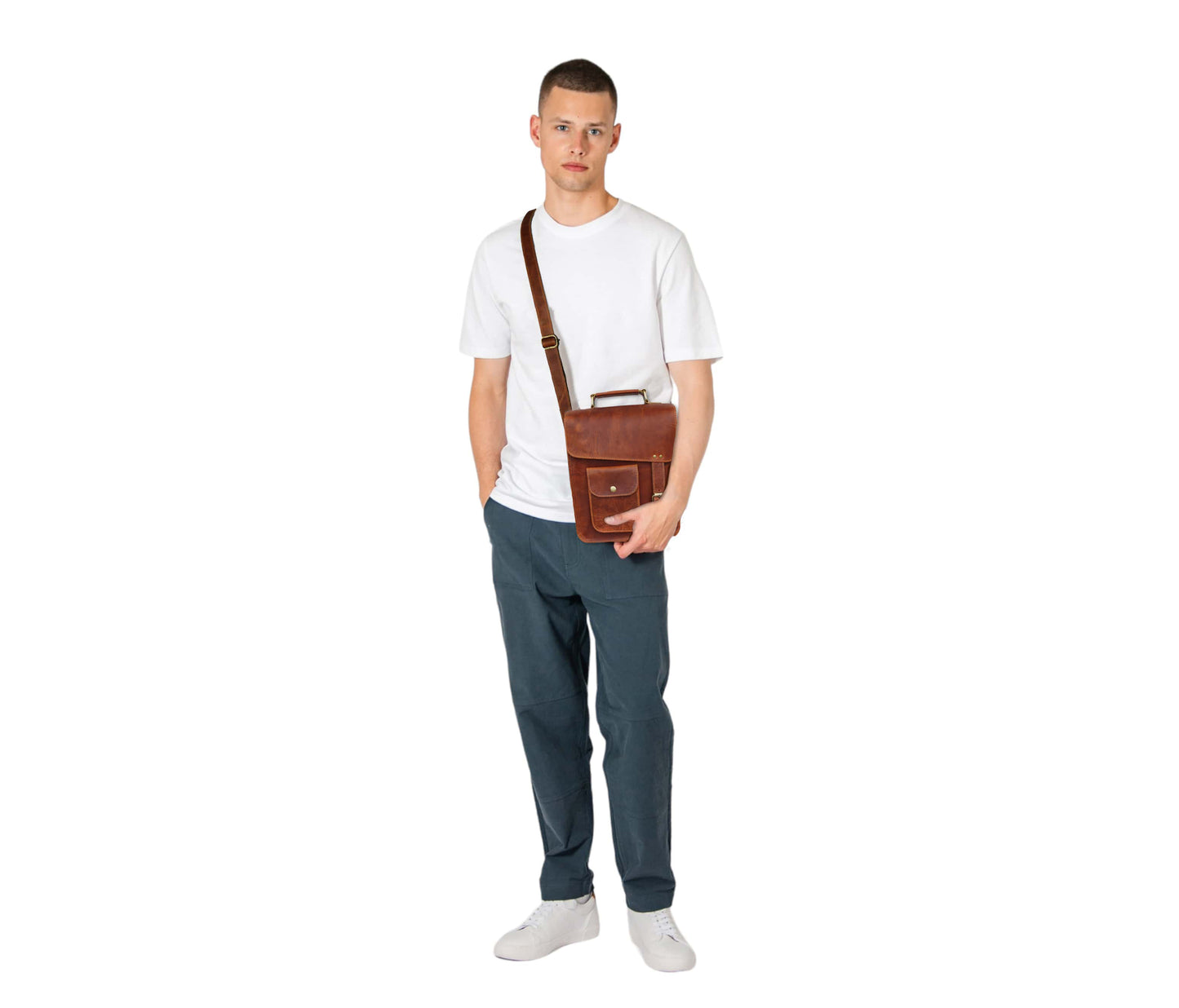 Designed For Both Men And Women, This Personalized Leather Crossbody Messenger Bag Is A Stylish Functional Choice Daily Use. Crafted From 100% Genuine Buffalo Leather, It Features Vintage Design, Brass Hardware, Slim Profile Ideal Carrying Tablet, Phone, Or Wallet. Thoughtful Customized Gift Him Her—perfect As Graduation Gift, Birthday Everyday Essential With Rugged Charm Timeless Appeal