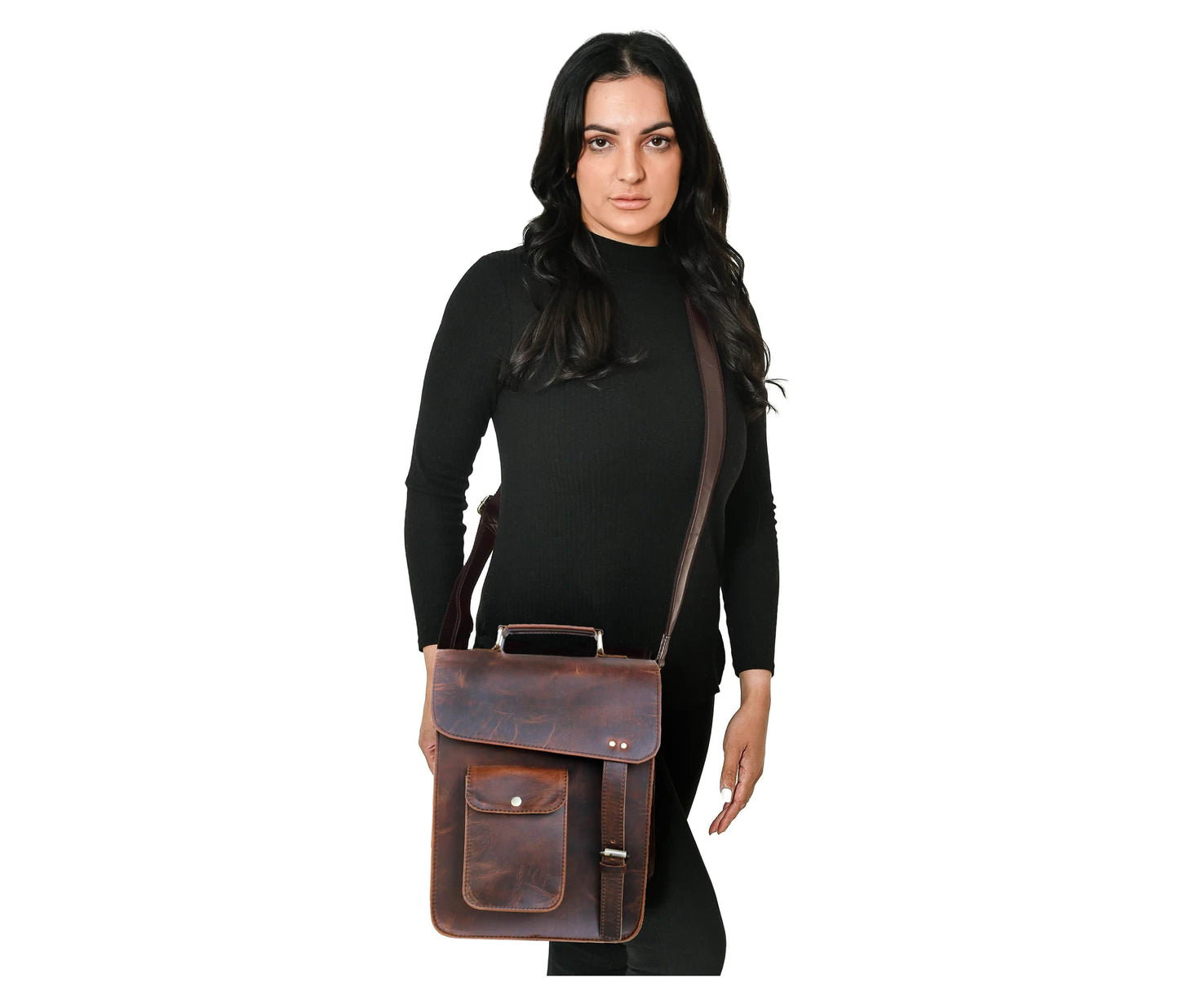 This Vintage-style Leather Crossbody Bag, Handcrafted From Distressed Buffalo Leather, Is A Perfect Personalized And Customized Gift For Men Women. Its Rich Earthy Tones Rustic Charm Complement Both Casual Formal Styles. Featuring An Adjustable Strap Secure Flap Closure With Metallic Detailing, It’s Ideal Daily Use, Travel, Or Work. Thoughtful Graduation Birthday Combining Timeless Style Practical Functionality.