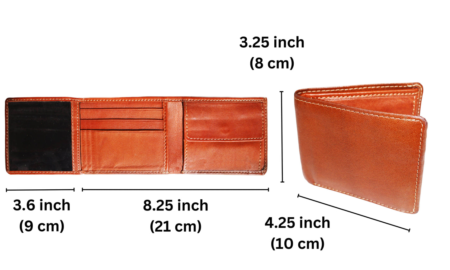 Perfect Blend Of Style And Function With This Personalized Slim Bifold Wallet, Handcrafted From 100% Genuine Leather. Designed For Comfort And Everyday Use, This Wallet Measures 4.25 Inches (10 Cm) X 3.25 Inches (8 Cm) When Closed, Offering A Slim Profile That Fits Easily In Any Pocket. Inside, It Opens To 8.25 Inches (21 Cm) Wide, Featuring 6 Card Slots, A Dedicated Id Window, A Secure Coin Pouch, And A Spacious Cash Compartment. The Durable Stitching And Premium Leather Ensure Long-lasting Performance