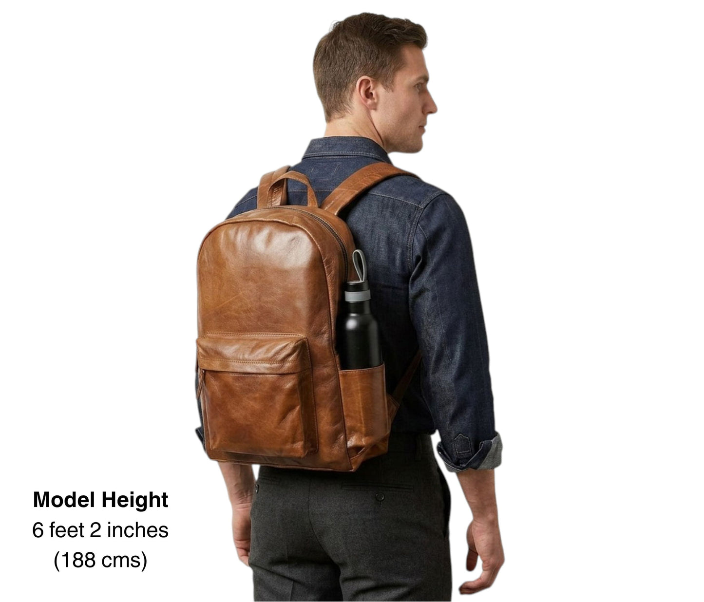 Jaald X Backpack handmade backpack - full-grain leather backpack.