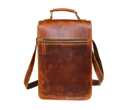 Crafted From 100% Genuine Buffalo Leather This Compact Yet Spacious Crossbody Bag Combines Rugged Durability With Refined Aesthetics. Measuring 13" (33 Cm) In Height, 10" (25 Width, And 3.5" (9 Depth, It’s Designed For Smart Internal Organization Of Daily Essentials. The Interior Includes A Roomy Main Compartment, Tablet Sleeve, Large Zip Pocket, Phone/medicine Pouch, Pen Holders. Exterior Quick-access Pockets front Rear make It Perfect Personalized Customized Gift Men Women, Ideal As Birthday Or Graduation