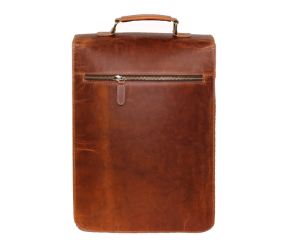 Simplicity Meets Functionality In The Refined Rear Design Of This Vertical Leather Messenger Bag—a Personalized, Customized Gift For Men And Women Who Appreciate Minimal Elegance. Handcrafted From 100% Genuine Buffalo Leather, Its Smooth Back Panel Features A Sturdy Ykk Zipper Quick Access To Essentials. With Structured Build Top Handle, It’s Timeless Graduation Gift, Birthday Or Everyday Companion Professionals Travelers