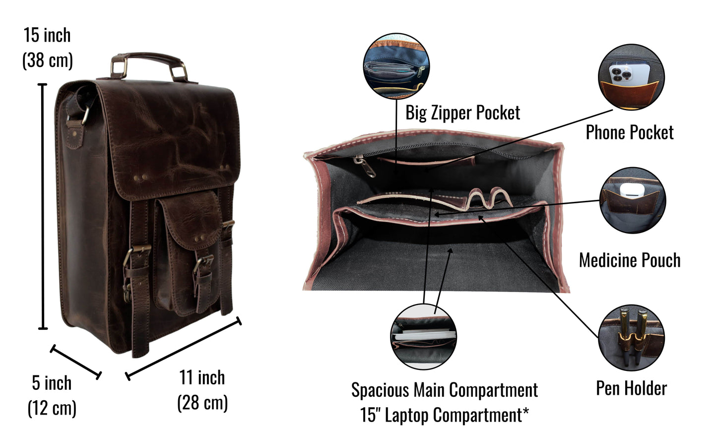 Indiana Jones Messenger - 15" Dark