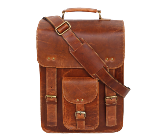 Carry Timeless Charm With This Handcrafted Vintage Leather Backpack, Made From 100% Genuine Buffalo Leather. Featuring Multiple Front Buckle Pockets, A Secure Flap Closure, And An Adjustable Padded Strap, Satchel Is Ideal For Travel, College, Or Daily Office Use. Its Vertical Structure Fits Tablets, Documents, Essentials Ease. Personalized Gift Men Women, It’s Perfect As Birthday Gift, Graduation Everyday Customized Daypack.