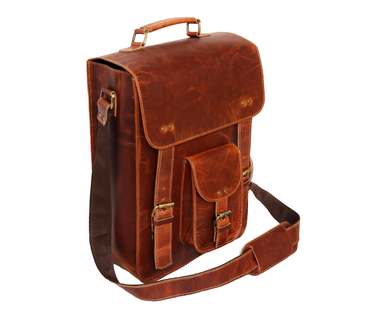 Stylishly Structured With A Commanding Vertical Profile, This Premium Leather Messenger Bag Is Standout Gift For Men And Women—perfect As Personalized Or Customized Graduation Gift, Birthday Professional Accessory. Handcrafted From 100% Genuine Buffalo Leather, It Features Sleek Side View, Top Handle, Adjustable Shoulder Strap, Secure Buckle Closures. Compact Yet Spacious, Keeps Tablets, Notebooks, Essentials Protected Timeless Style Rugged Functionality.