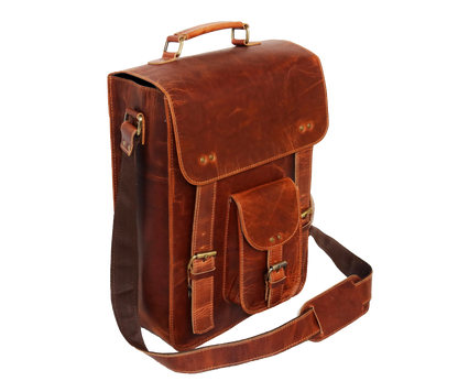 Stylishly Structured With A Commanding Vertical Profile, This Premium Leather Messenger Bag Is Standout Gift For Men And Women—perfect As Personalized Or Customized Graduation Gift, Birthday Professional Accessory. Handcrafted From 100% Genuine Buffalo Leather, It Features Sleek Side View, Top Handle, Adjustable Shoulder Strap, Secure Buckle Closures. Compact Yet Spacious, Keeps Tablets, Notebooks, Essentials Protected Timeless Style Rugged Functionality.