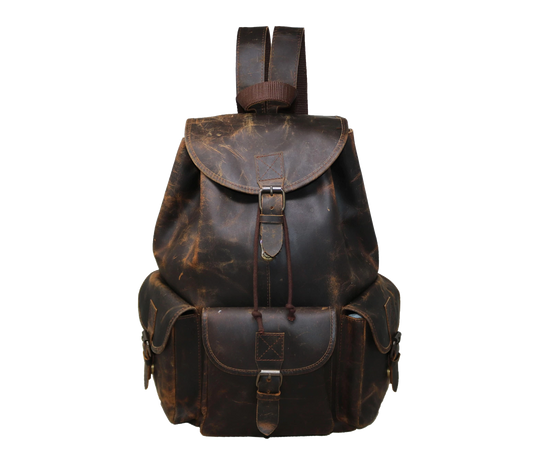 Make A Bold Yet Refined Statement With This Vintage-style Leather Backpack, Meticulously Handcrafted From Rugged Full-grain Buffalo Leather. Ideal As Personalized Or Customized Gift For Men—perfect Birthdays, Graduation, Daily Use—it Balances Heritage Aesthetics Reliable Functionality. Featuring Spacious Main Compartment, Secure Flap-and-buckle Closures, And Side Pockets Seamless Organization, Its Distressed Finish Adds Rustic Charm While Maintaining Professional Edge. Timeless Companion Work, Travel, Every