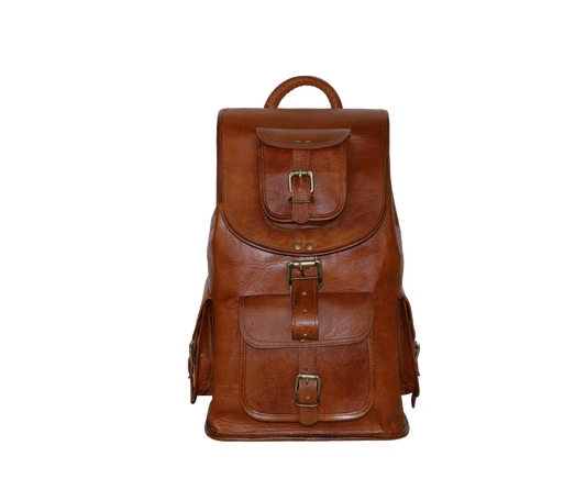 This Men’s Vintage Brown Leather Backpack Is Crafted From 100% Genuine Leather, Featuring A Warm Tan Shade And Rugged, Distressed Texture That Ages Beautifully Over Time. Designed For Versatility, It’s Ideal As Laptop Work Bag, Travel Backpack, College Companion, Or Stylish Everyday Carry. Multiple Compartments With Secure Buckle Closures Keep Your Belongings Safe Organized. Perfect Blend Of Timeless Style, Exceptional Durability, Function—making It Personalized Gift Men Birthdays, Graduations, Daily Use. 