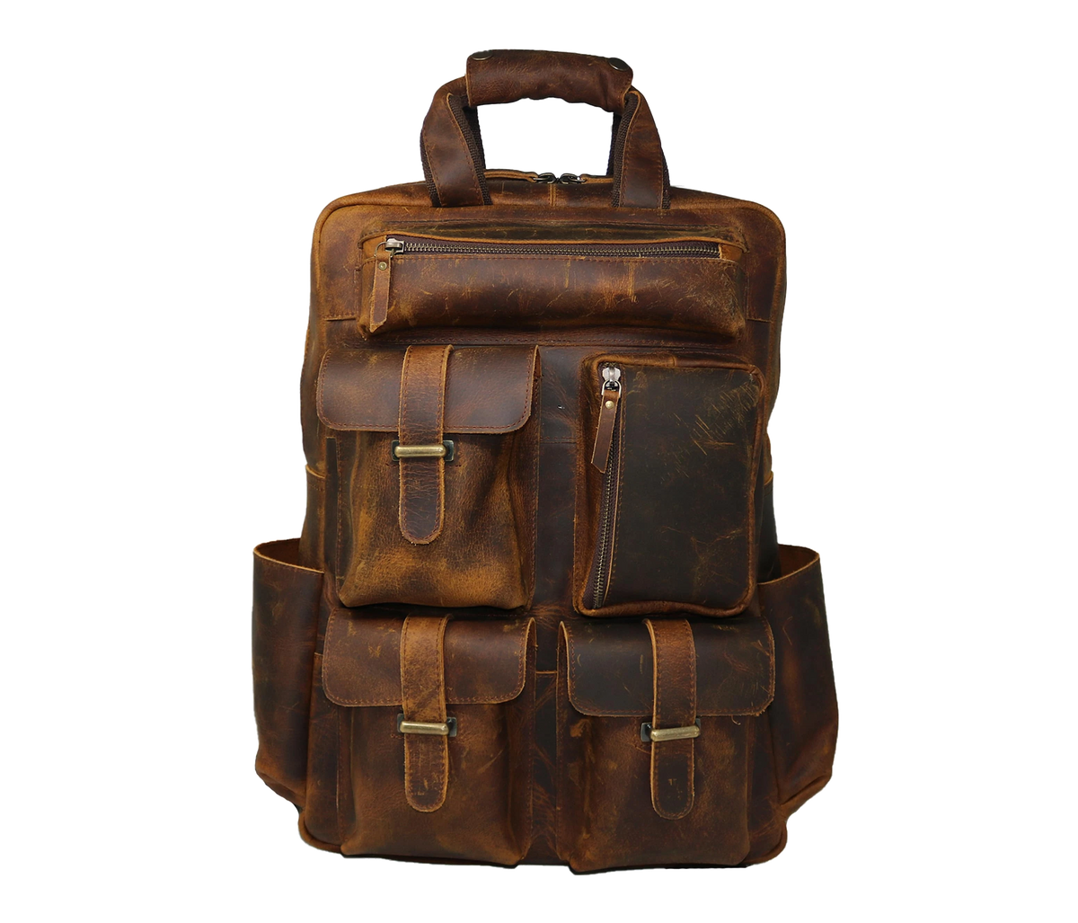 Personalized Vintage Leather Backpack, Designed For Modern Explorers Who Value Style, Durability, And Practicality. Made From 100% Genuine Leather, This Handcrafted Backpack Features Multiple Secure Pockets, Sturdy Buckles, A Spacious Interior Perfect Laptops, Books, Daily Essentials. Its Rugged Yet Elegant Design Makes It Ideal Travel, Work, Or Casual Outings. The Adjustable Straps Ensure Comfortable Fit, While Timeless Appeal Offers Blend Of Functionality Fashion.