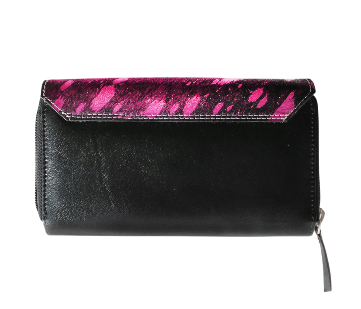 This Personalized Women’s Leather Wallet Features A Bold Pink And Black Design, Perfect For Regular Use, Office Wear, Or Party Outings. Crafted From Premium Leather, It Offers Lasting Durability With Fashionable Edge. Designed Secure Zipper Snap Closures, Spacious Compartments, Card Slots, Keeps Essentials Organized. Ideal As Clutch Handbag Insert, It’s Customized Birthday Gift Graduation Men Women That Combines Functionality Standout Style.