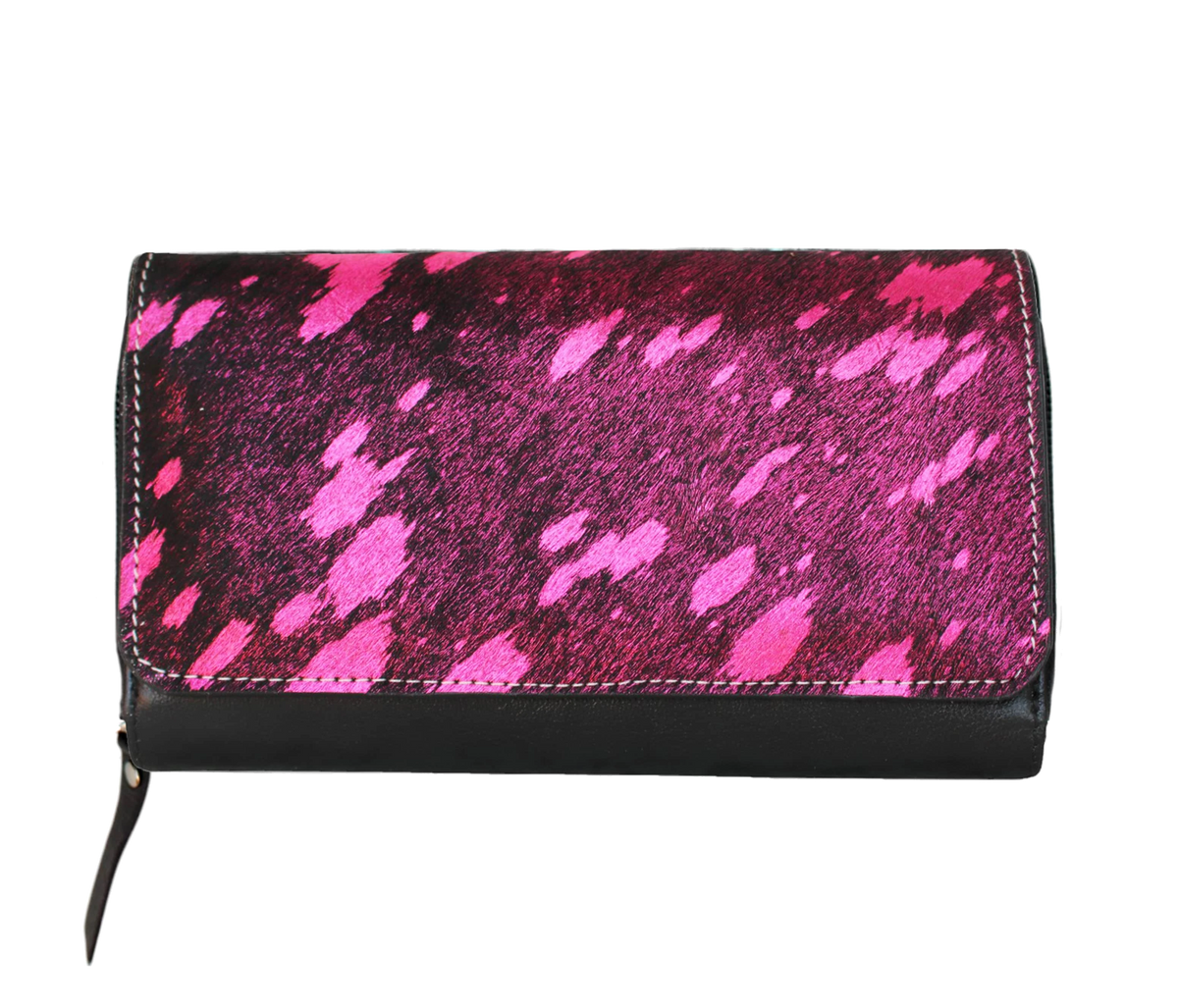 Personalized Leather Women’s Wallet, Featuring A Striking Pink Splatter Pattern On Sleek Black Base Stylish And Functional Customized Gift For Women. Ideal Daily Use, Office Meetings, Or Evening Events, This Elegant Zippered Clutch Offers Ample Space Cards, Cash, Coins, Keys. Perfect Birthday Gift, Graduation Thoughtful Keepsake, Modern Wallet Blends Fashion Practicality Women Who Love To Stay Organized The Go. 