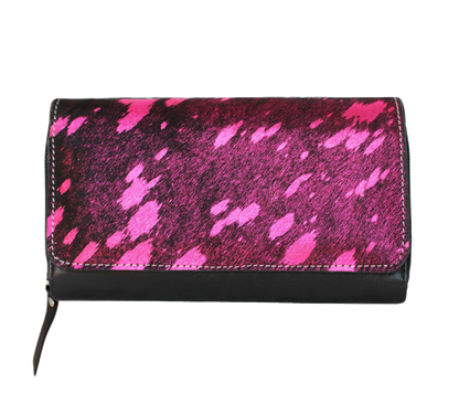 Personalized Leather Women’s Wallet, Featuring A Striking Pink Splatter Pattern On Sleek Black Base Stylish And Functional Customized Gift For Women. Ideal Daily Use, Office Meetings, Or Evening Events, This Elegant Zippered Clutch Offers Ample Space Cards, Cash, Coins, Keys. Perfect Birthday Gift, Graduation Thoughtful Keepsake, Modern Wallet Blends Fashion Practicality Women Who Love To Stay Organized The Go. 