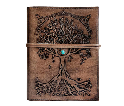 Diario Árbol de la Vida Encantado con Piedra - Mediano