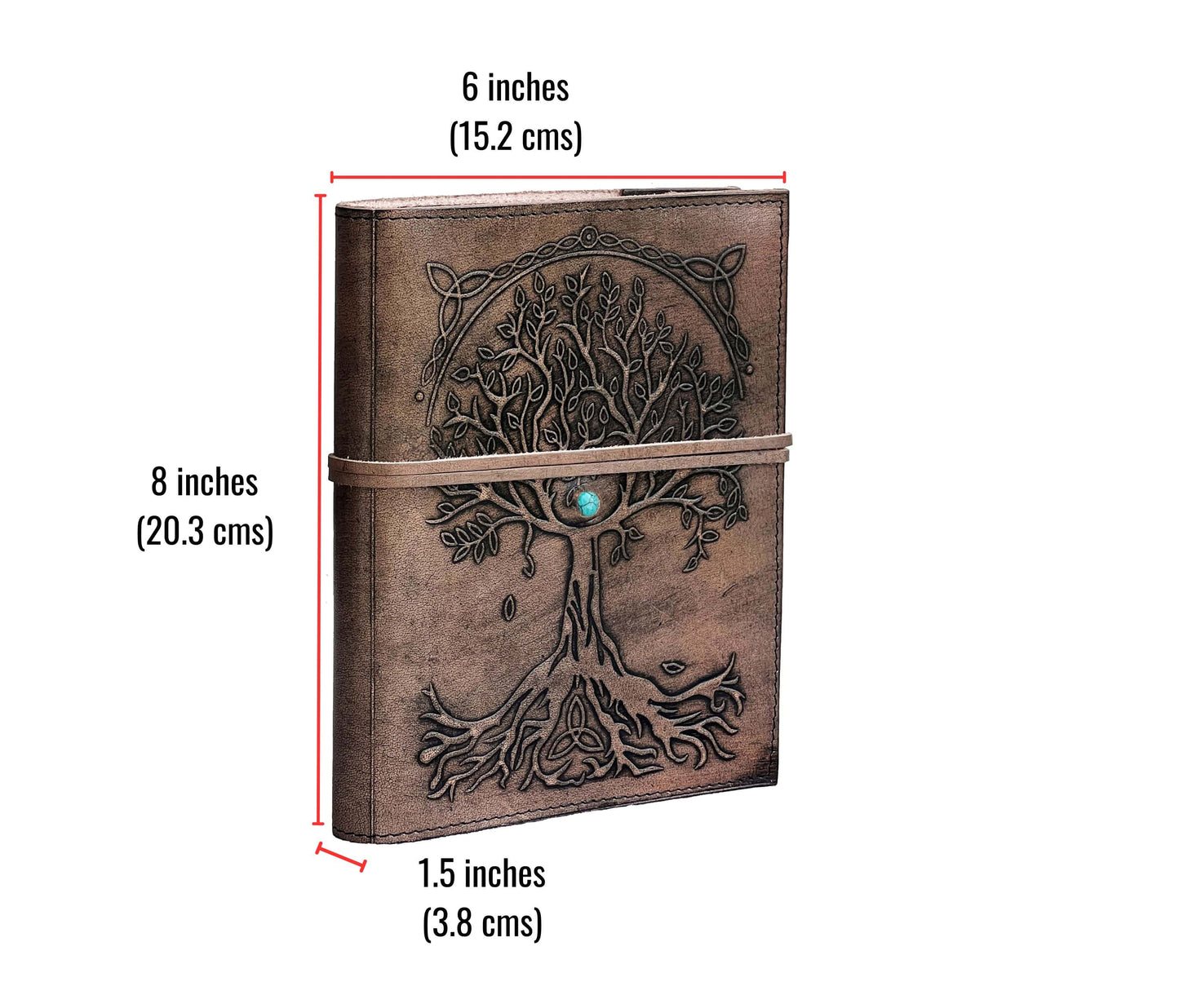 Diario Árbol de la Vida Encantado con Piedra - Mediano